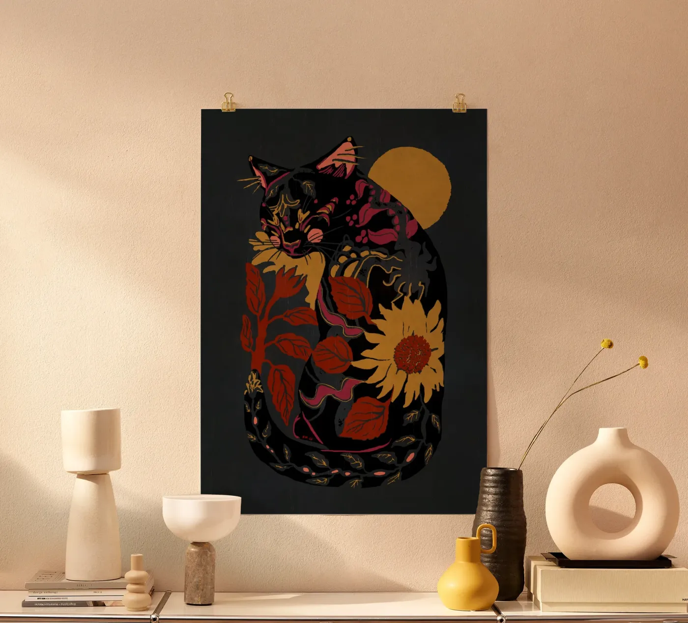 Sunflower Cat poster da katariinakosunen