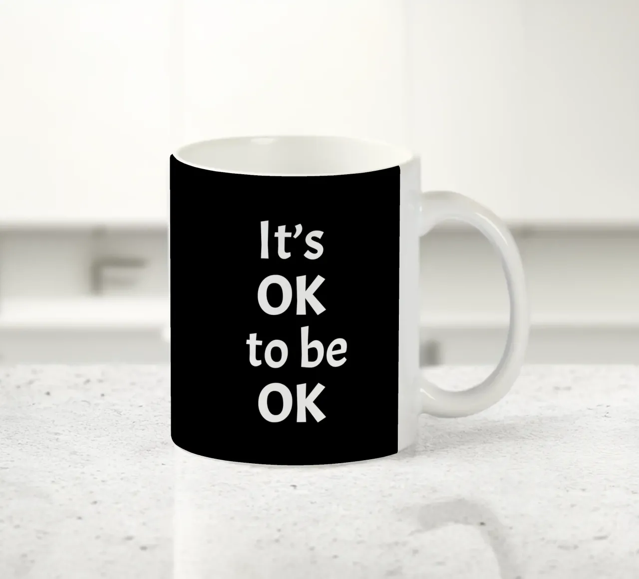 It's ok to be ok tazza in ceramica da happieeagle