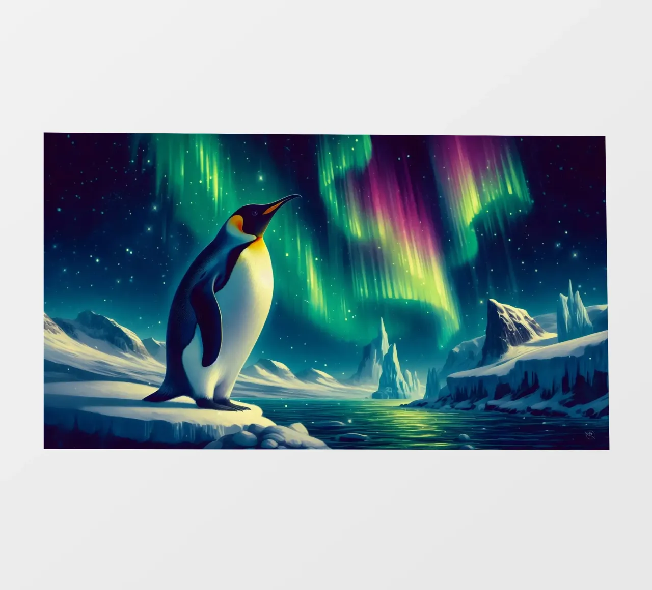 PINGUINO IMPERATORE pellicola backlit da RUBIANT ART
