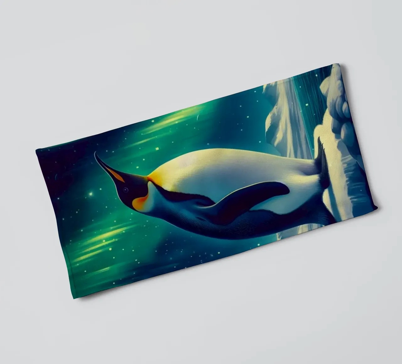 PINGUINO IMPERATORE asciugamano da bagno da RUBIANT ART