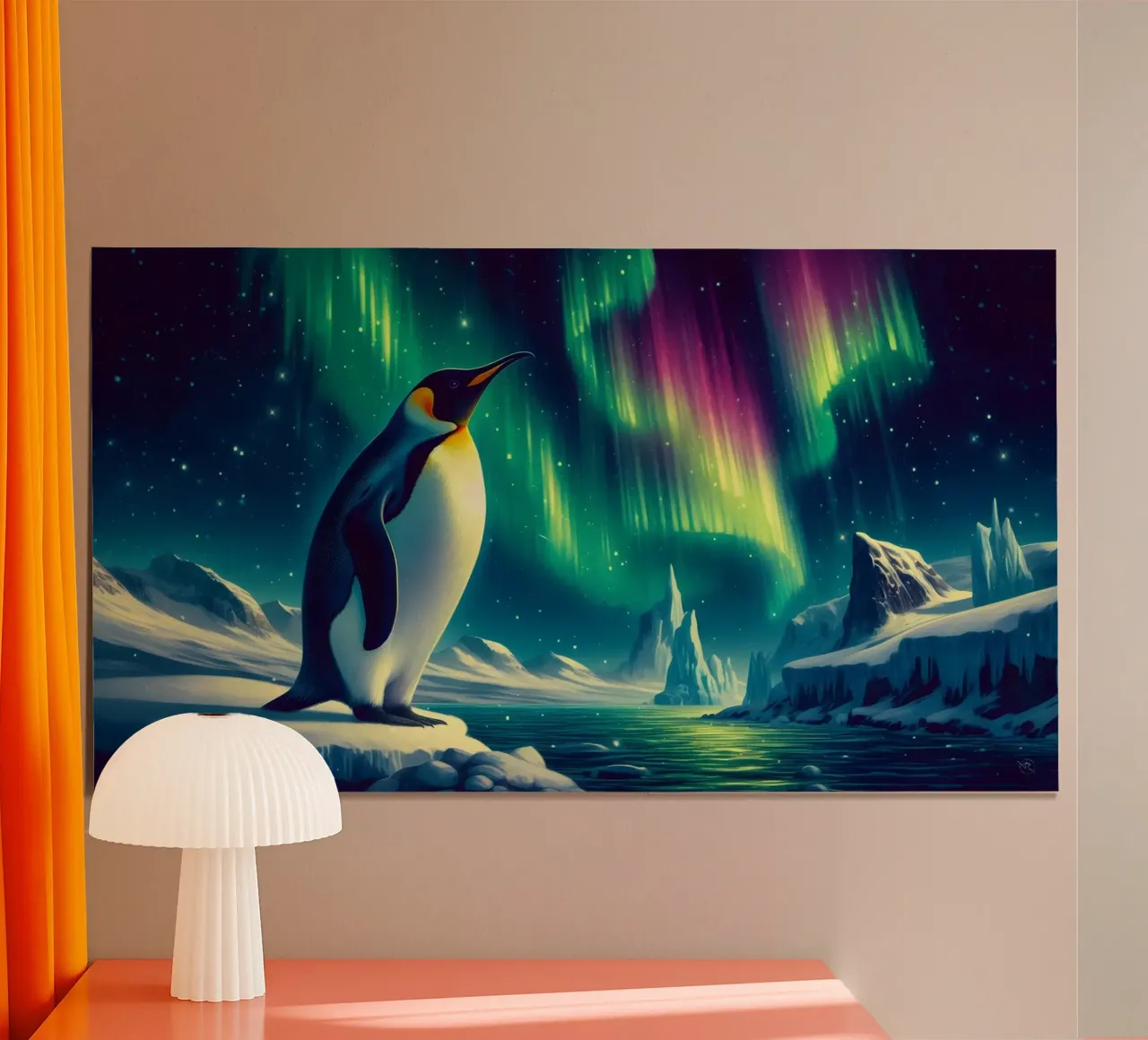 PINGUINO IMPERATORE carta hahnemühle da RUBIANT ART