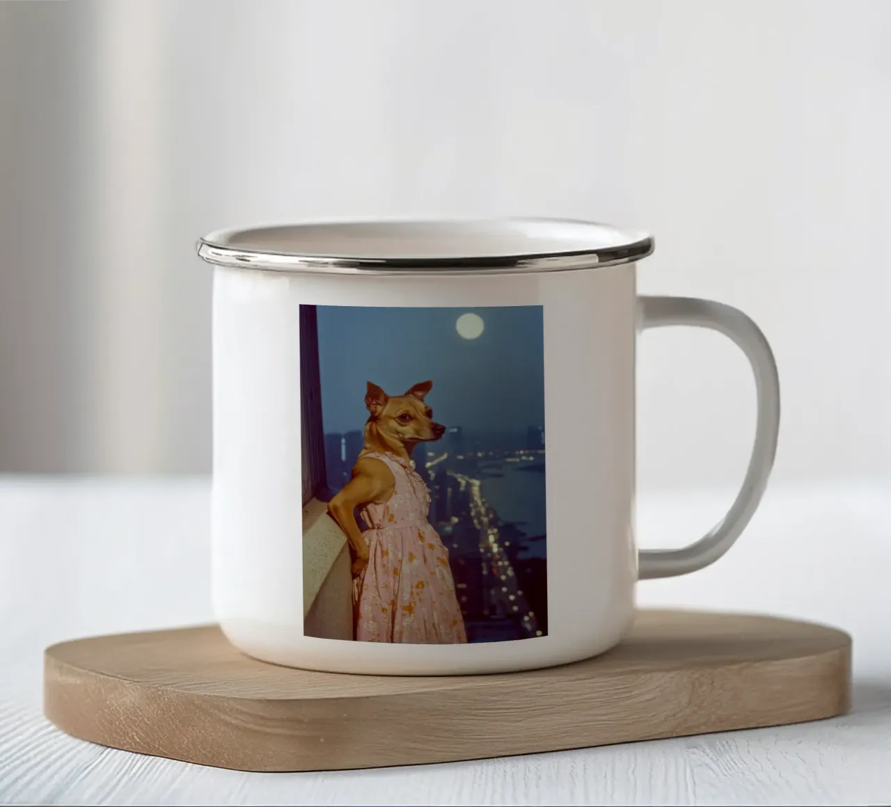 Rosa Maria tazza in smalto da Affiches Chien Originales – Dogland