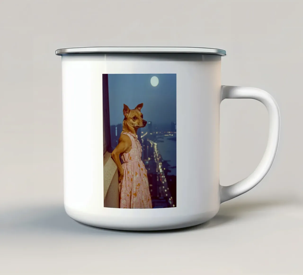 Rosa Maria tazza in smalto da Affiches Chien Originales – Dogland