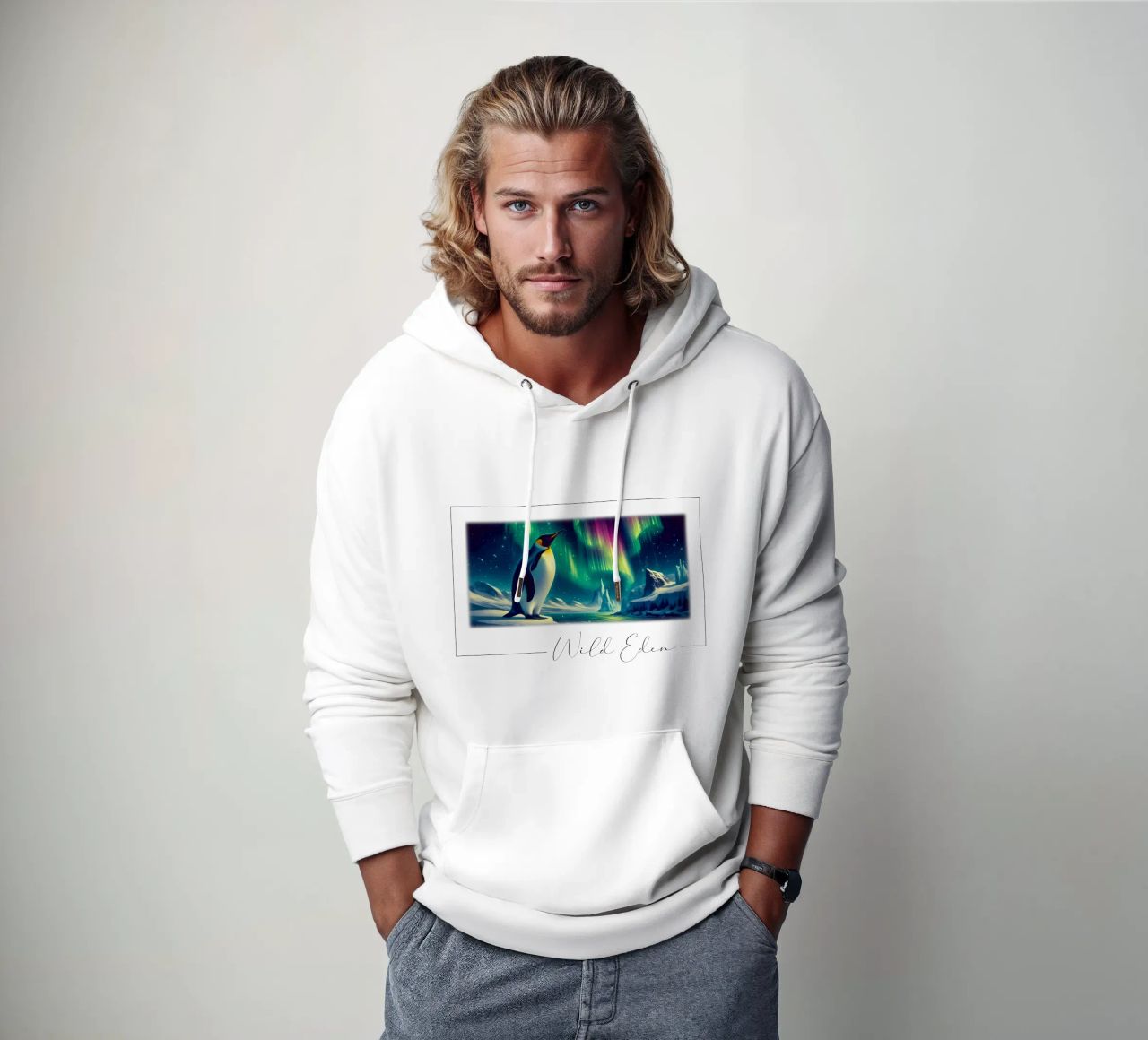 MANCHOT felpa con cappuccio da RUBIANT ART