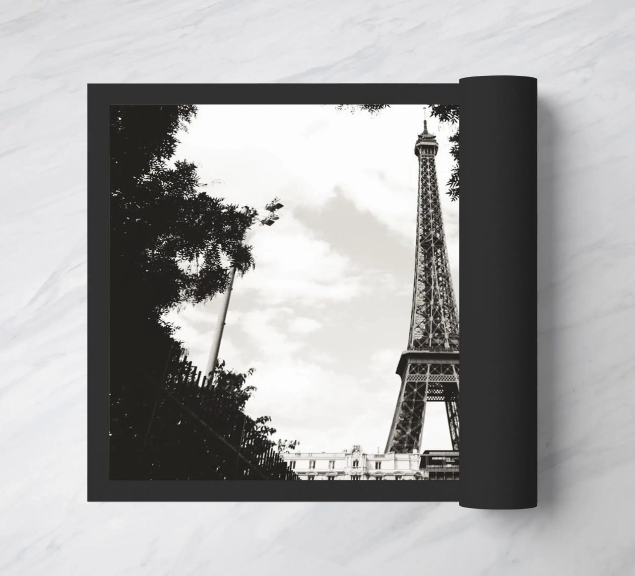 Eiffelturm im Verborgenen /Eiffel Tower in Hiding -  Paris doormat by Anja Hebrank Photography