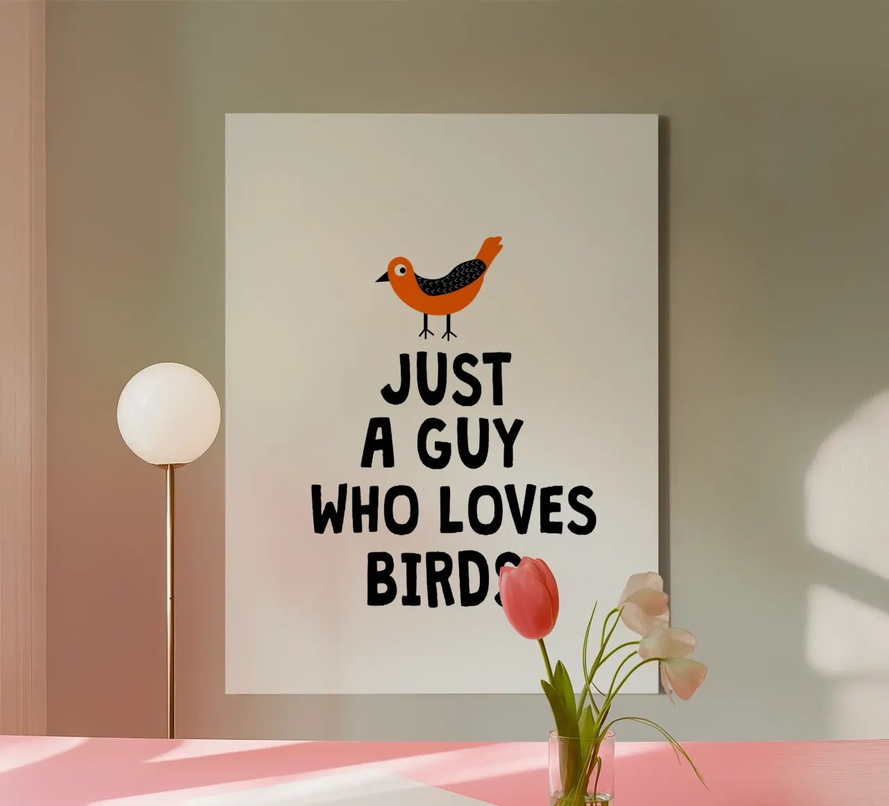 Just a guy who loves birds tela con Cornice a cassetta da happieeagle