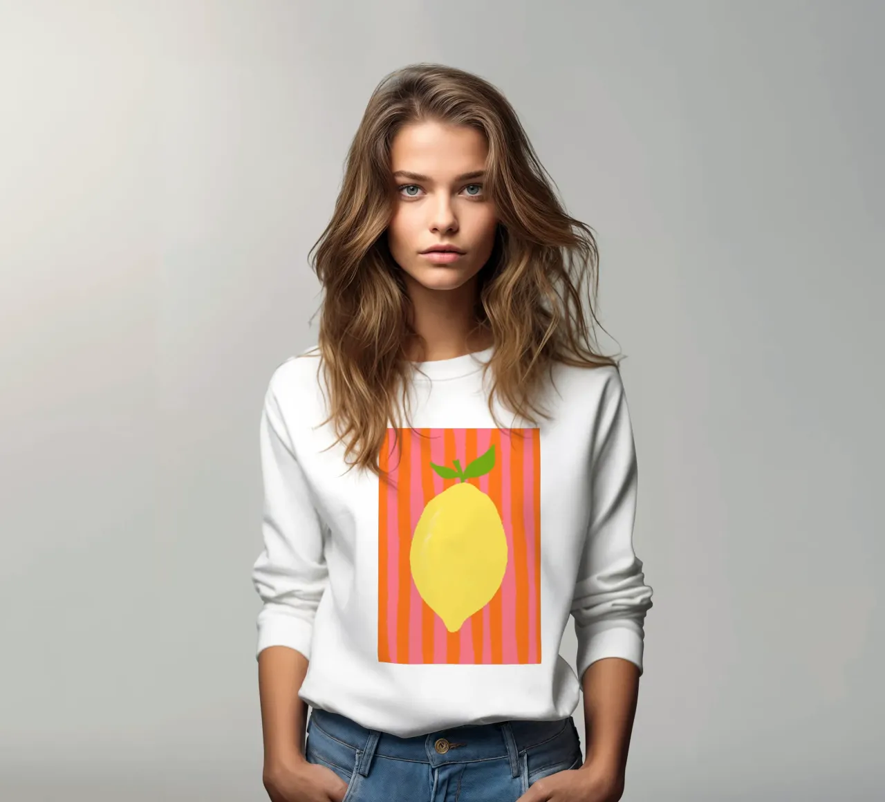 Zitrone pink gestreift sweatshirt van Studio Dolci