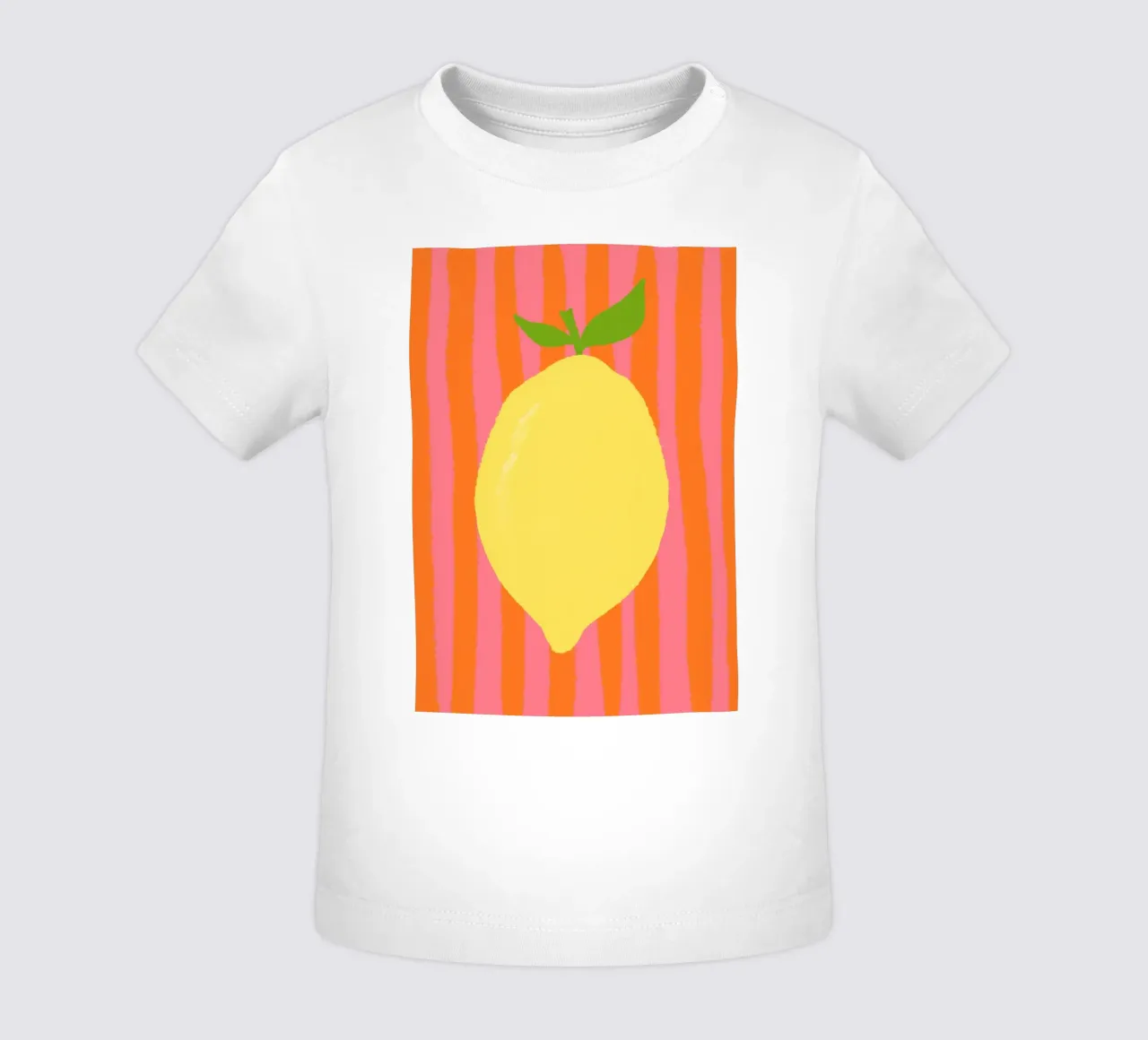 Zitrone pink gestreift baby t-shirt van Studio Dolci