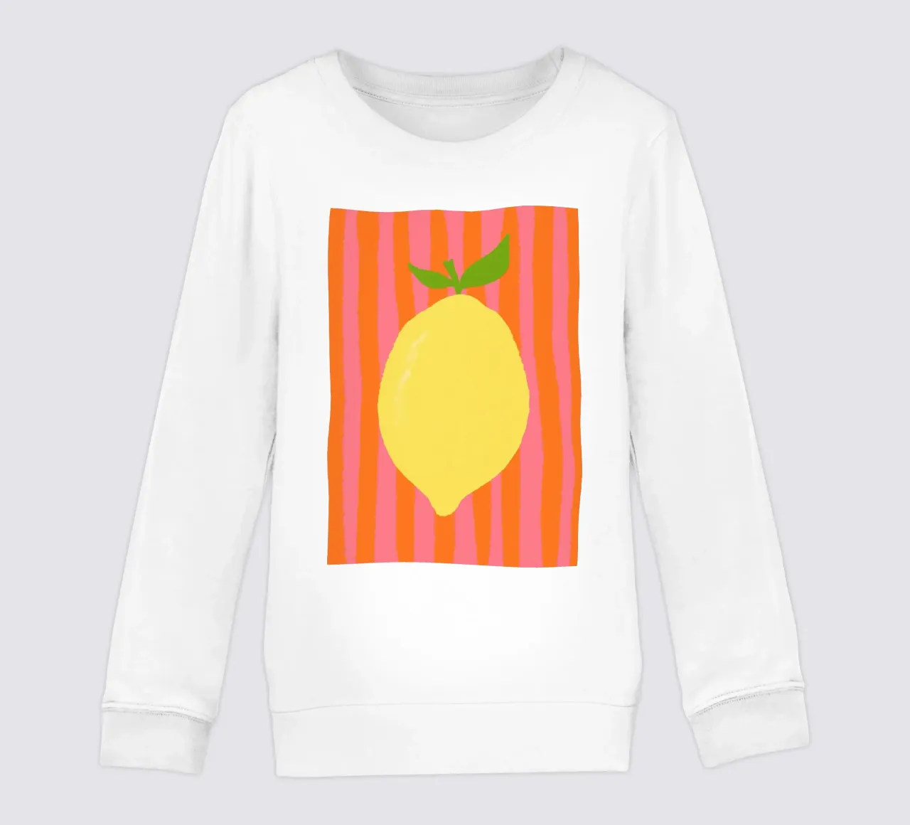 Zitrone pink gestreift Kinder Sweatshirt von Studio Dolci