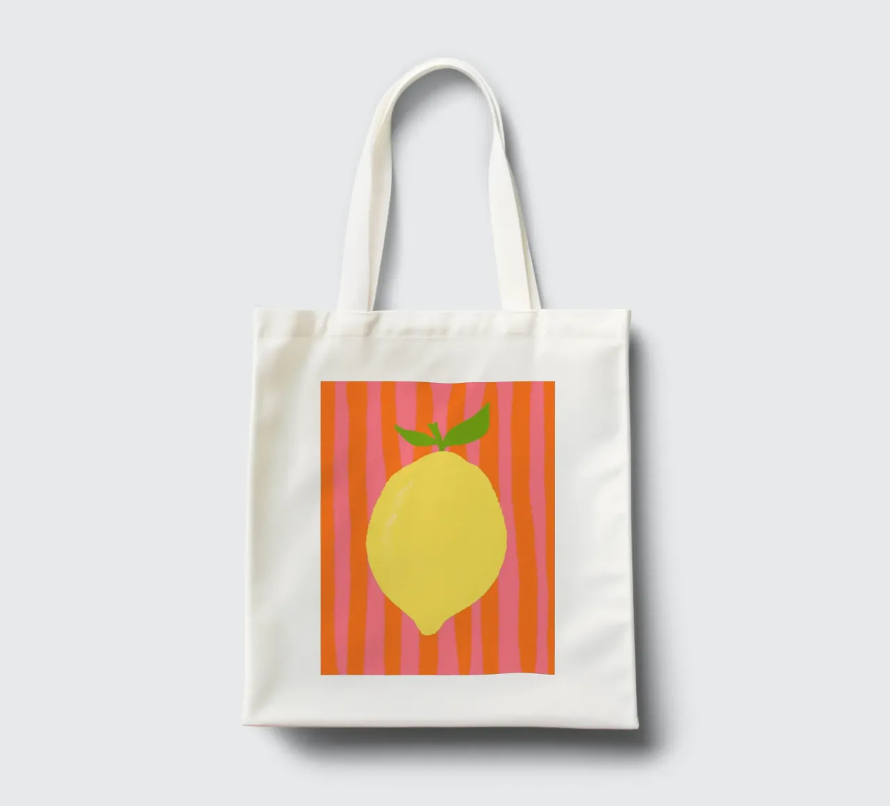 Zitrone pink gestreift tote bag de Studio Dolci