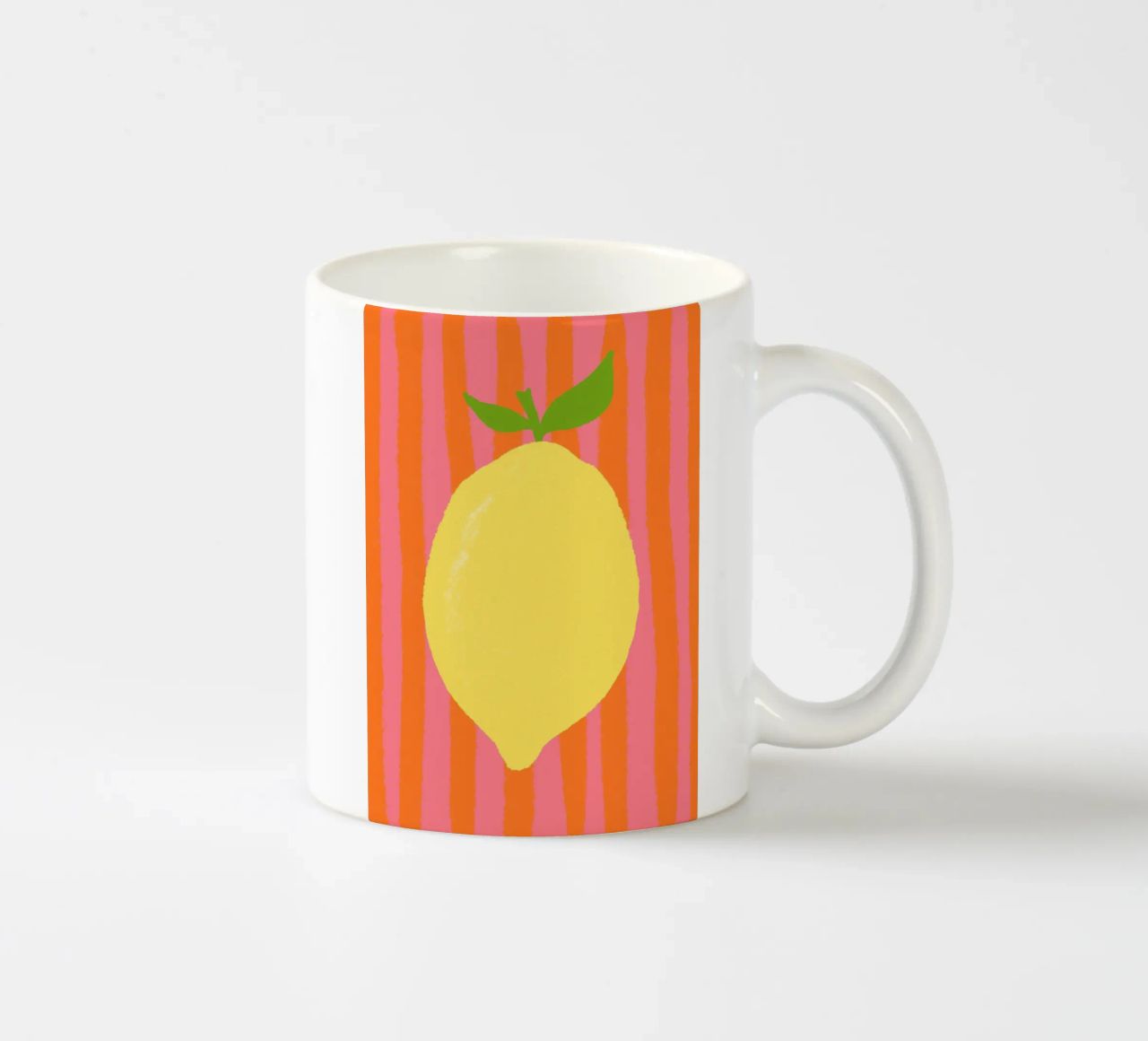 Zitrone pink gestreift Keramik Tasse von Studio Dolci