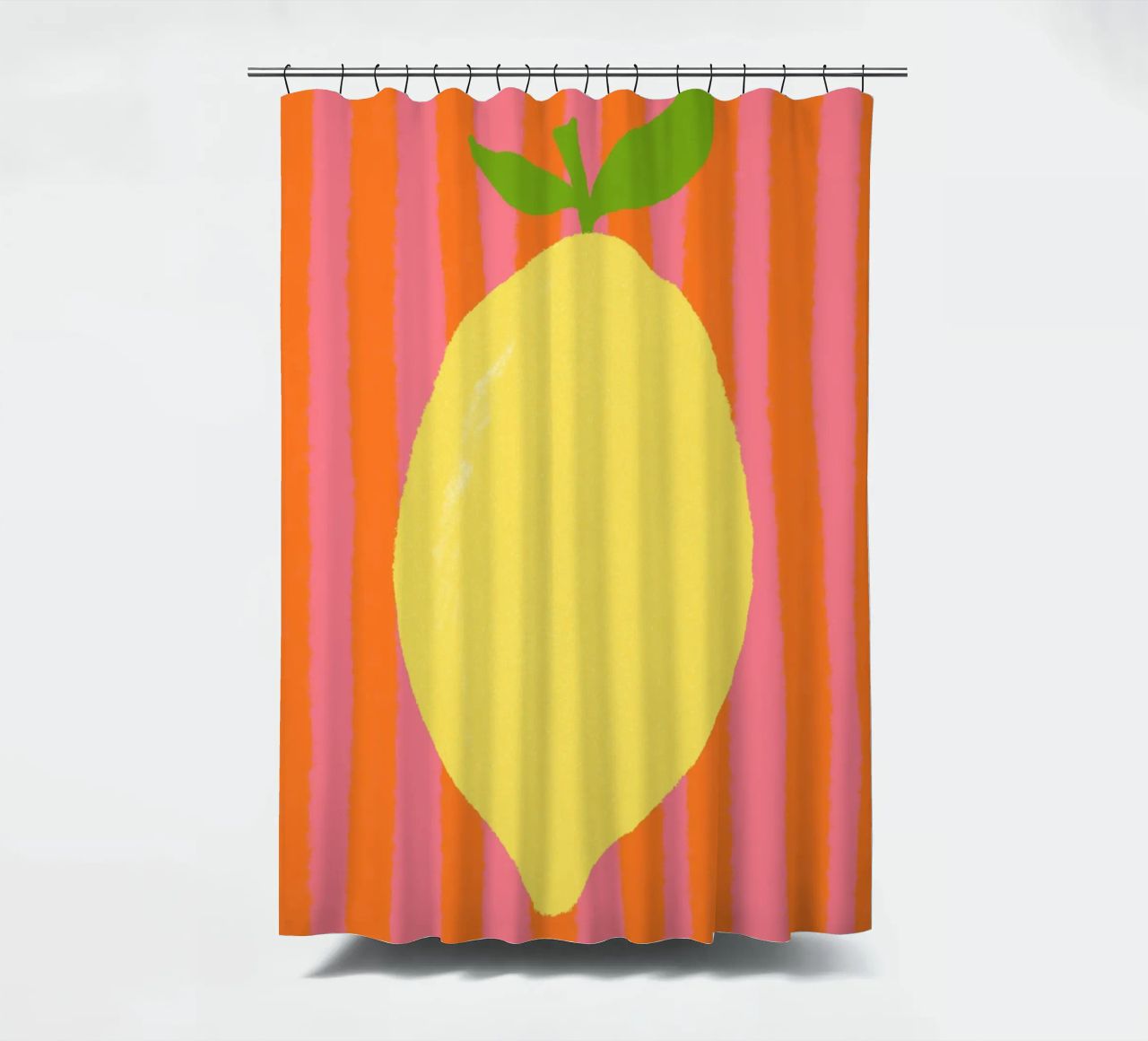 Zitrone pink gestreift Duschvorhang von Studio Dolci