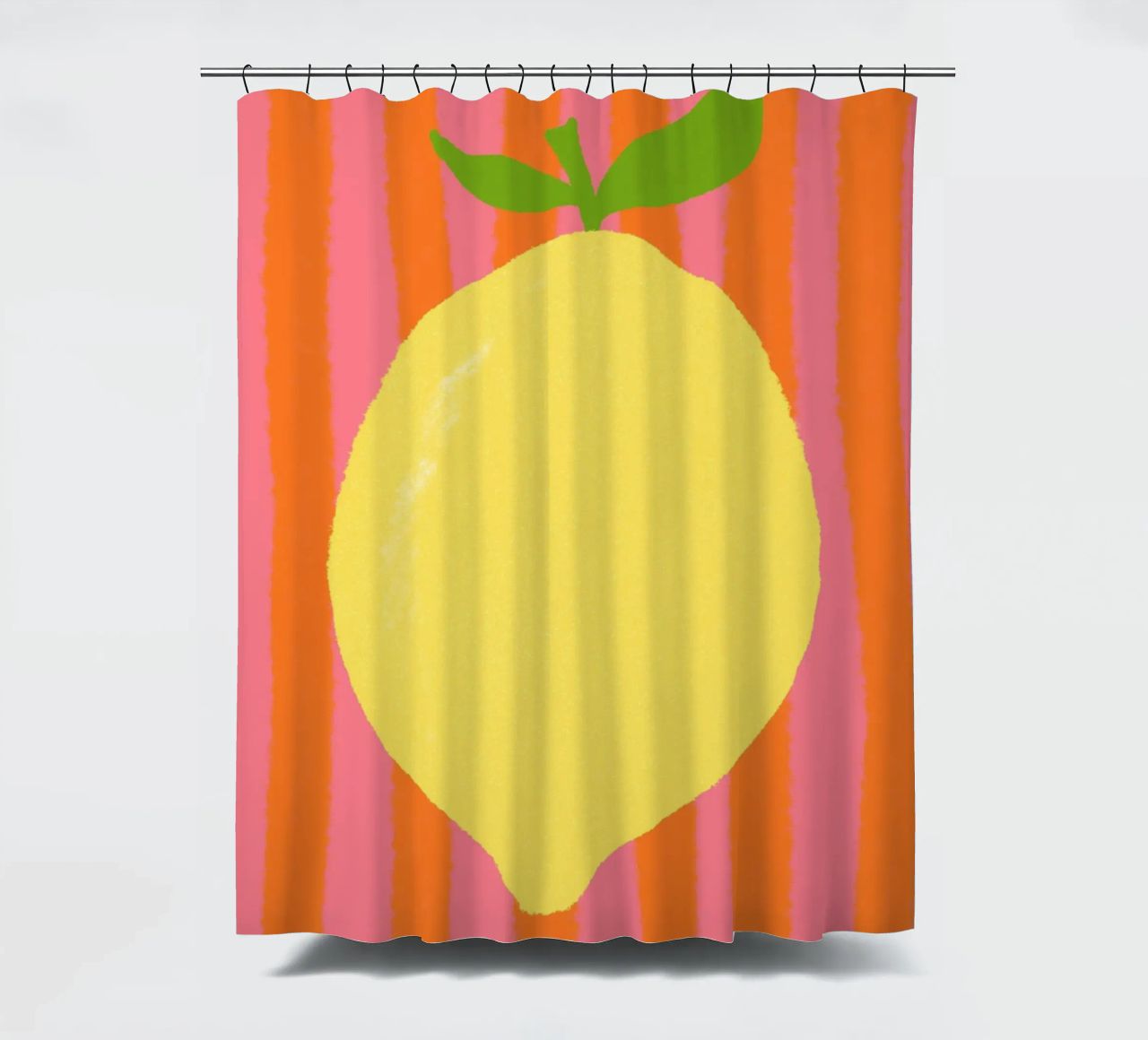 Zitrone pink gestreift Duschvorhang von Studio Dolci
