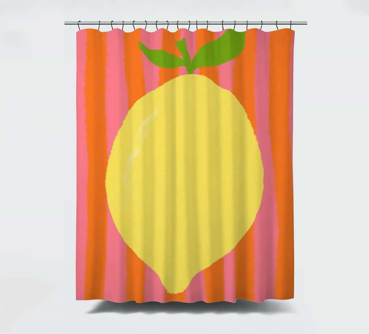 Zitrone pink gestreift Duschvorhang von Studio Dolci