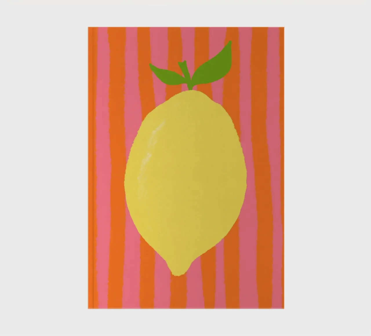 Zitrone pink gestreift notebook by Studio Dolci