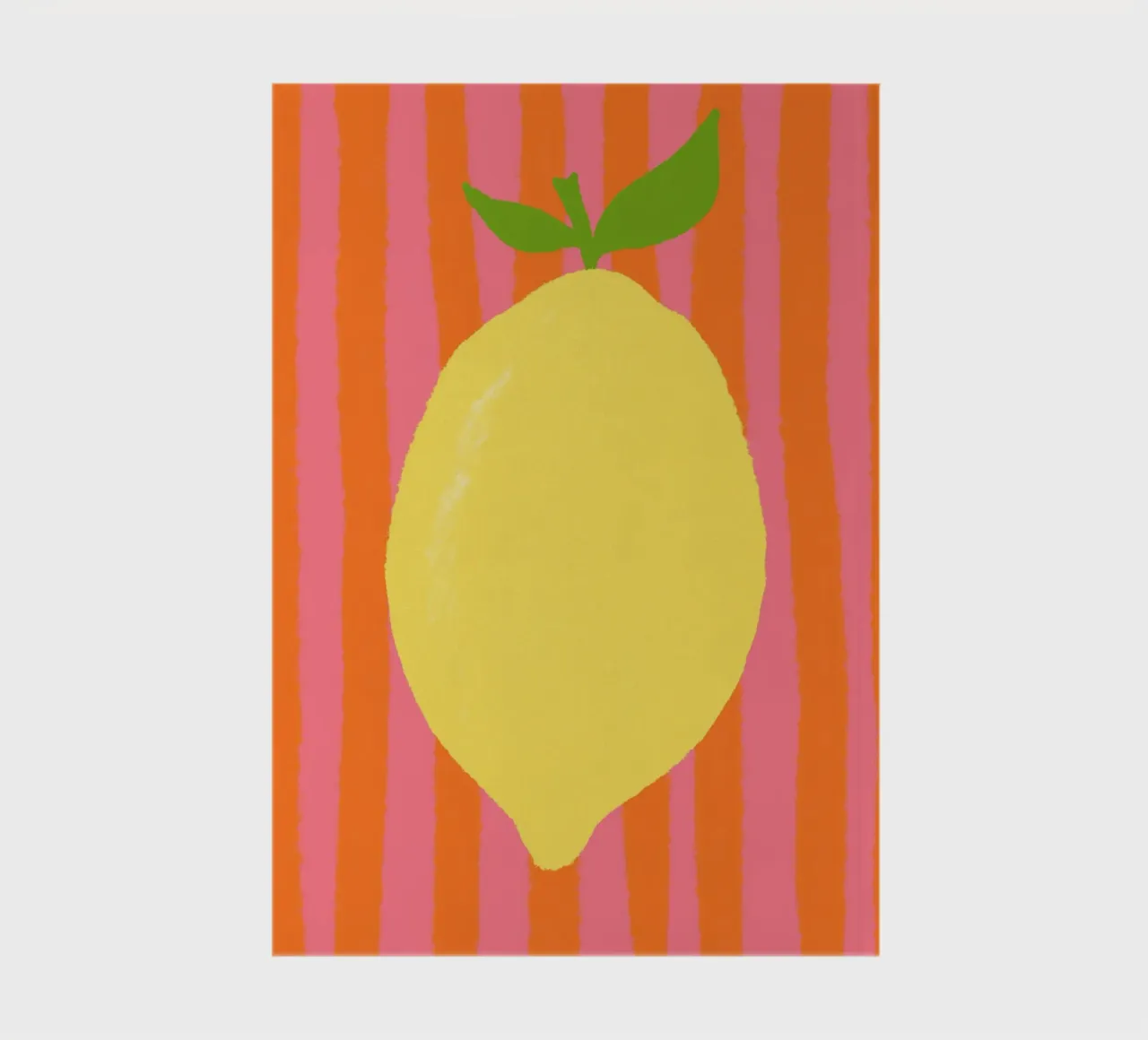 Zitrone pink gestreift notebook by Studio Dolci