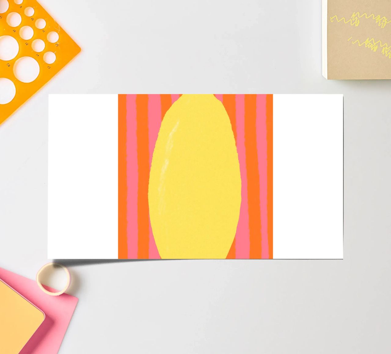 Zitrone pink gestreift foglio adesivo da Studio Dolci