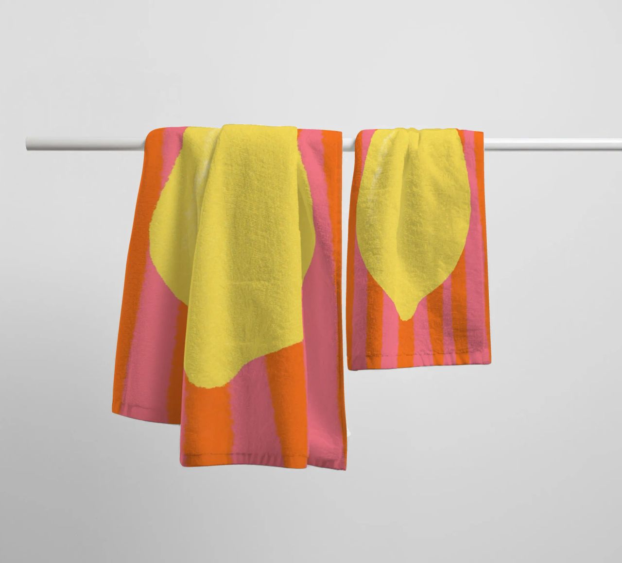 Zitrone pink gestreift Handtuch von Studio Dolci