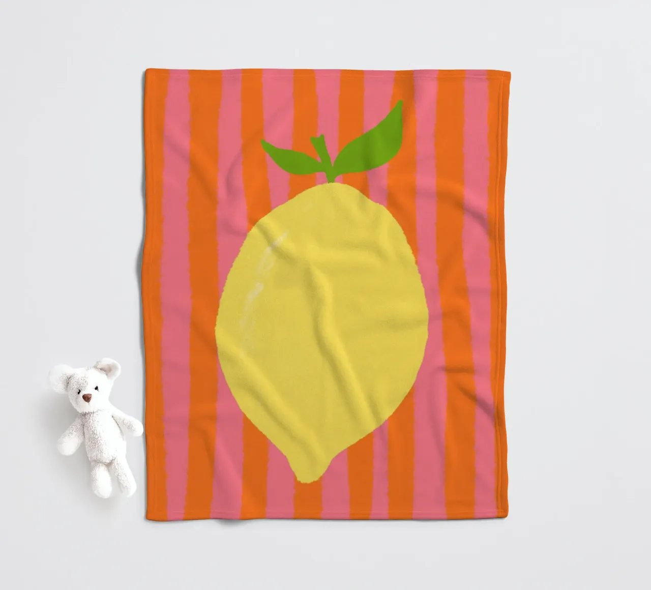 Zitrone pink gestreift coperta in pile da Studio Dolci