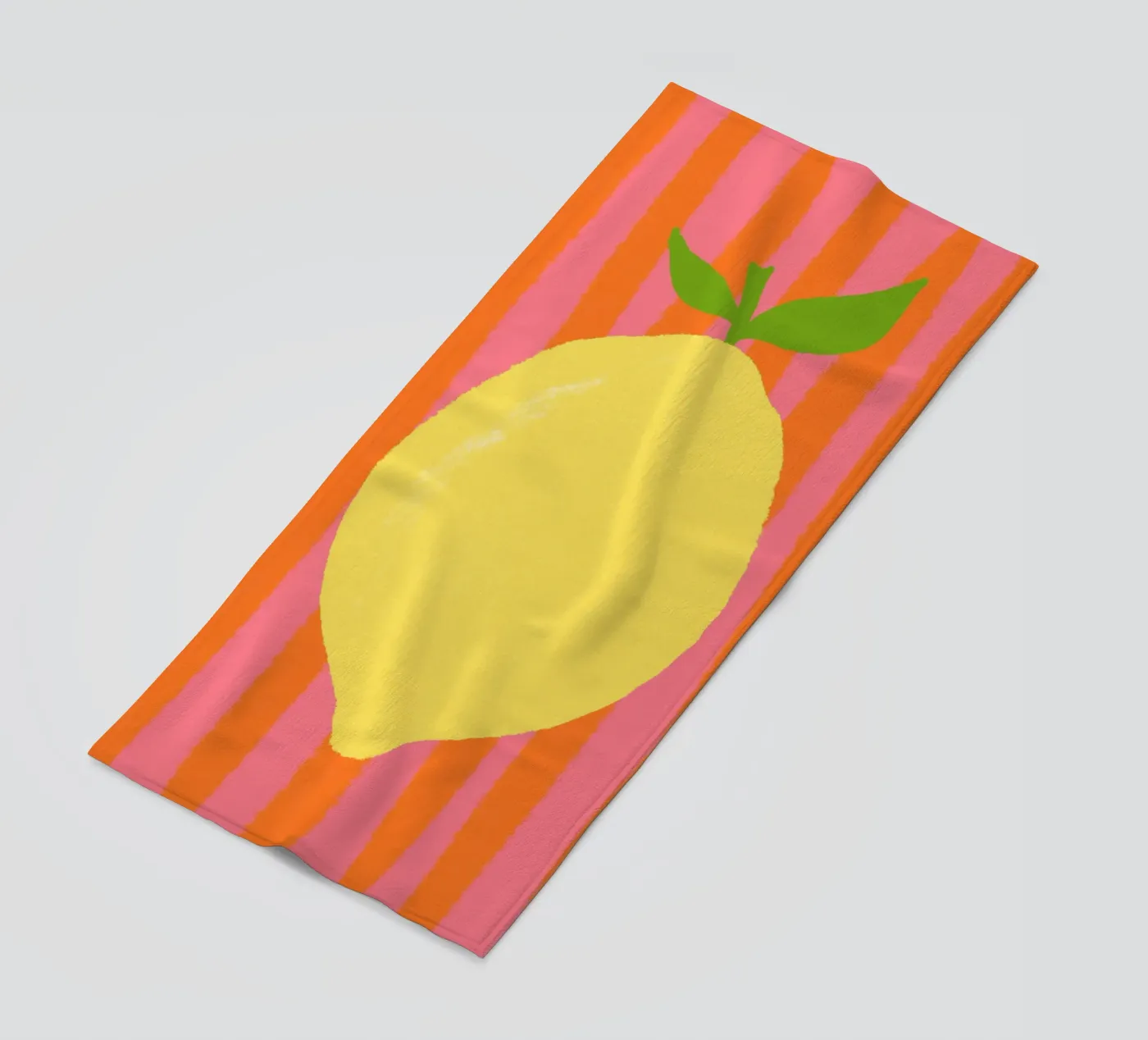 Zitrone pink gestreift Strandtuch von Studio Dolci