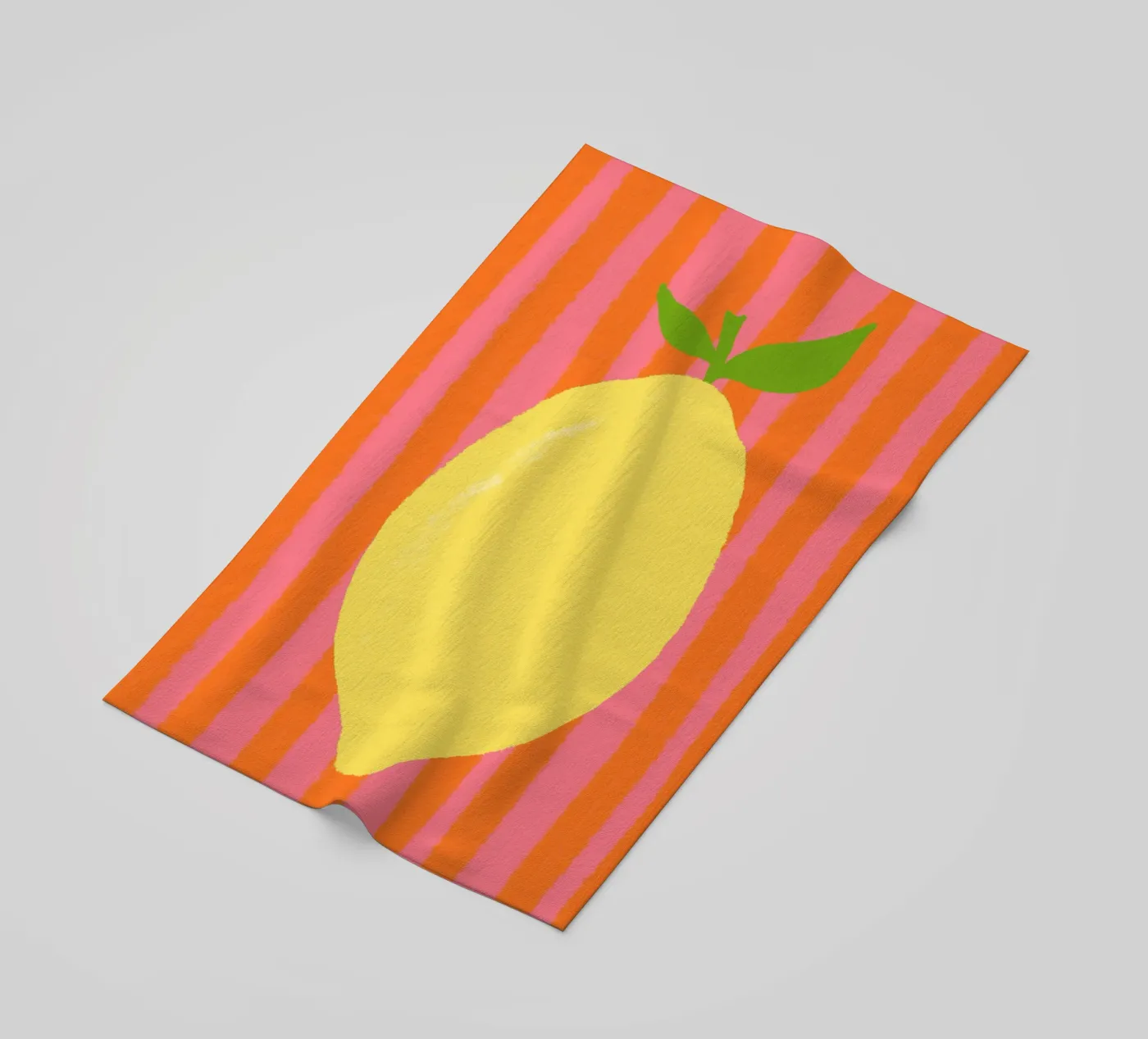 Zitrone pink gestreift Strandtuch von Studio Dolci