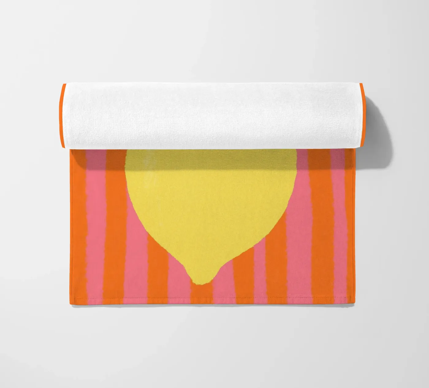 Zitrone pink gestreift Strandtuch von Studio Dolci