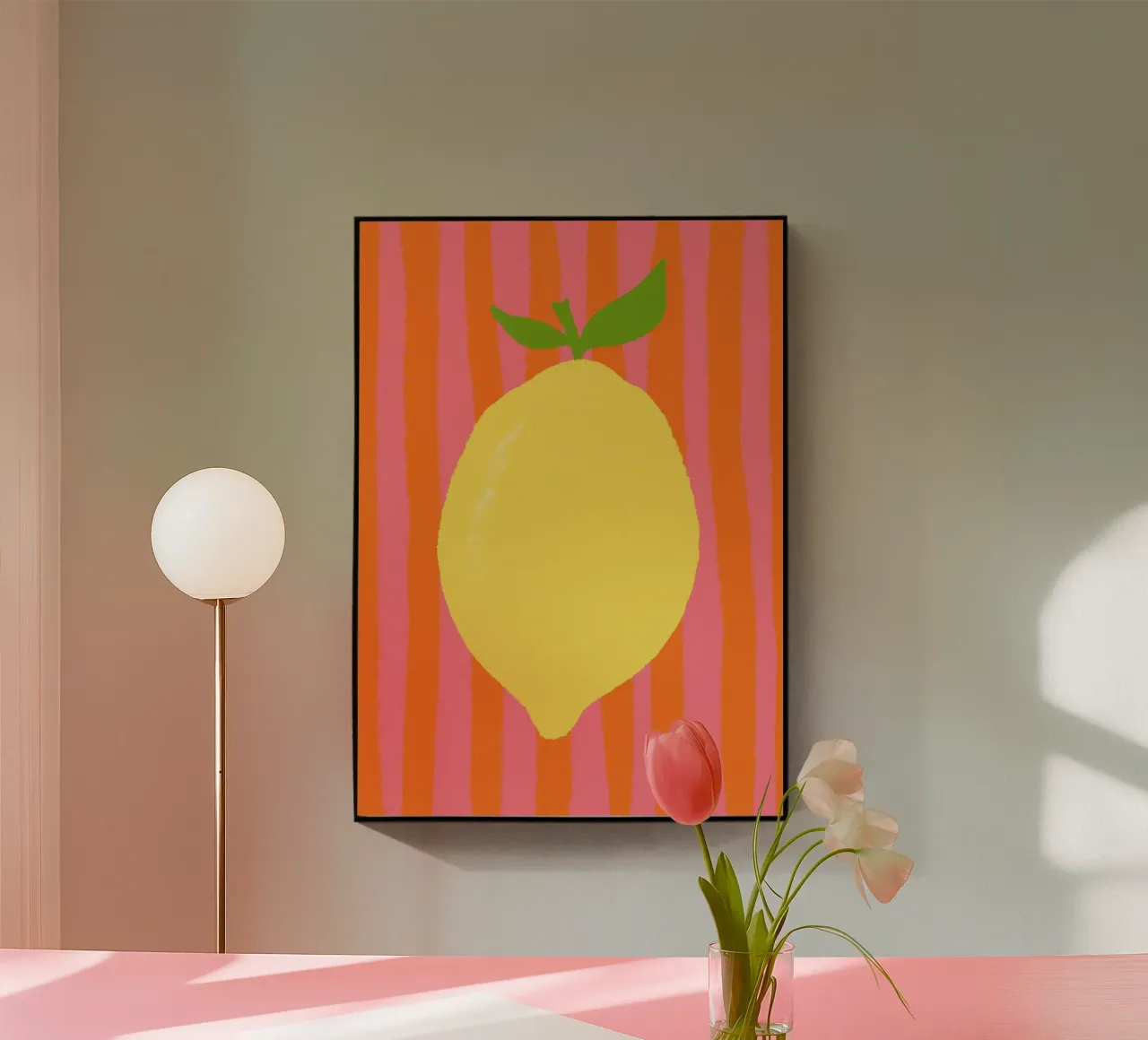 Zitrone pink gestreift plexiglass da Studio Dolci