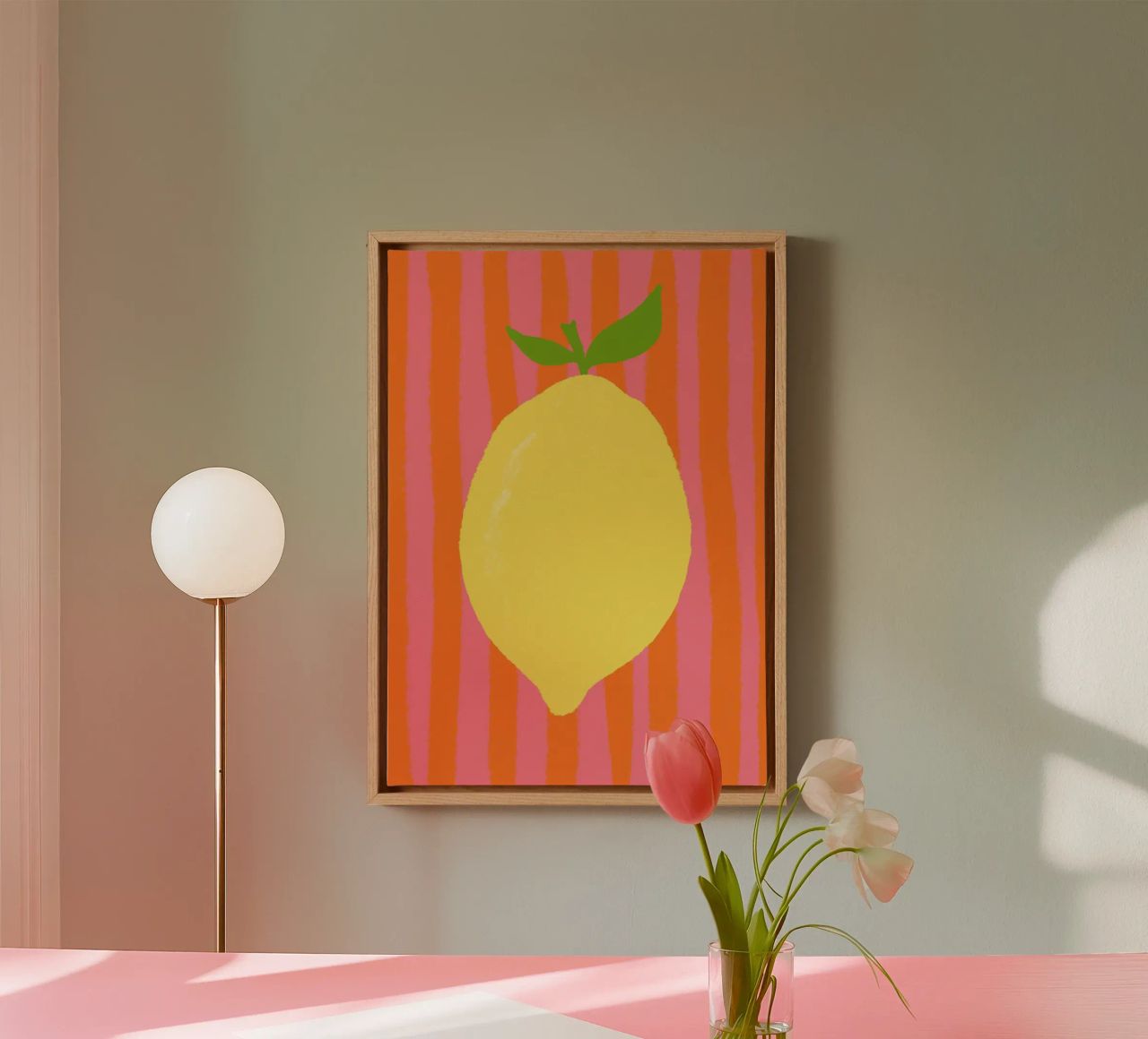 Zitrone pink gestreift tela da Studio Dolci