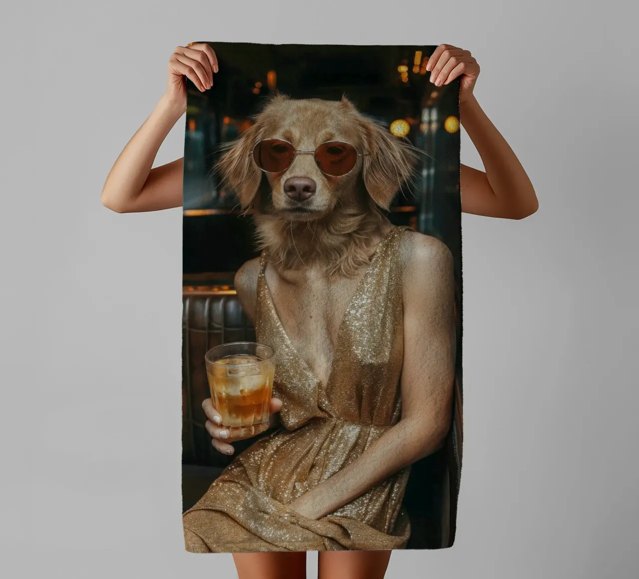 Chloé-Madison asciugamano da bagno da Affiches Chien Originales – Dogland