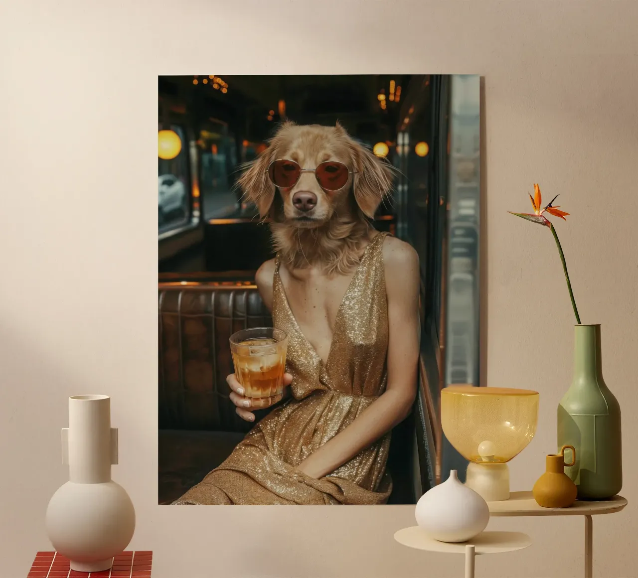 Chloé-Madison plexiglass da Affiches Chien Originales – Dogland