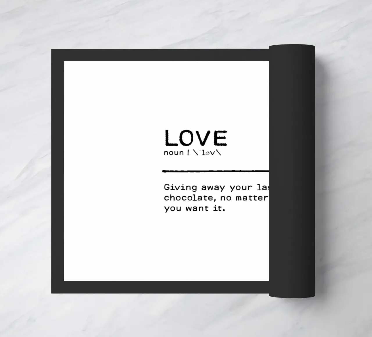 Definition Zitat - Liebe II Fußmatte von Orara Studio
