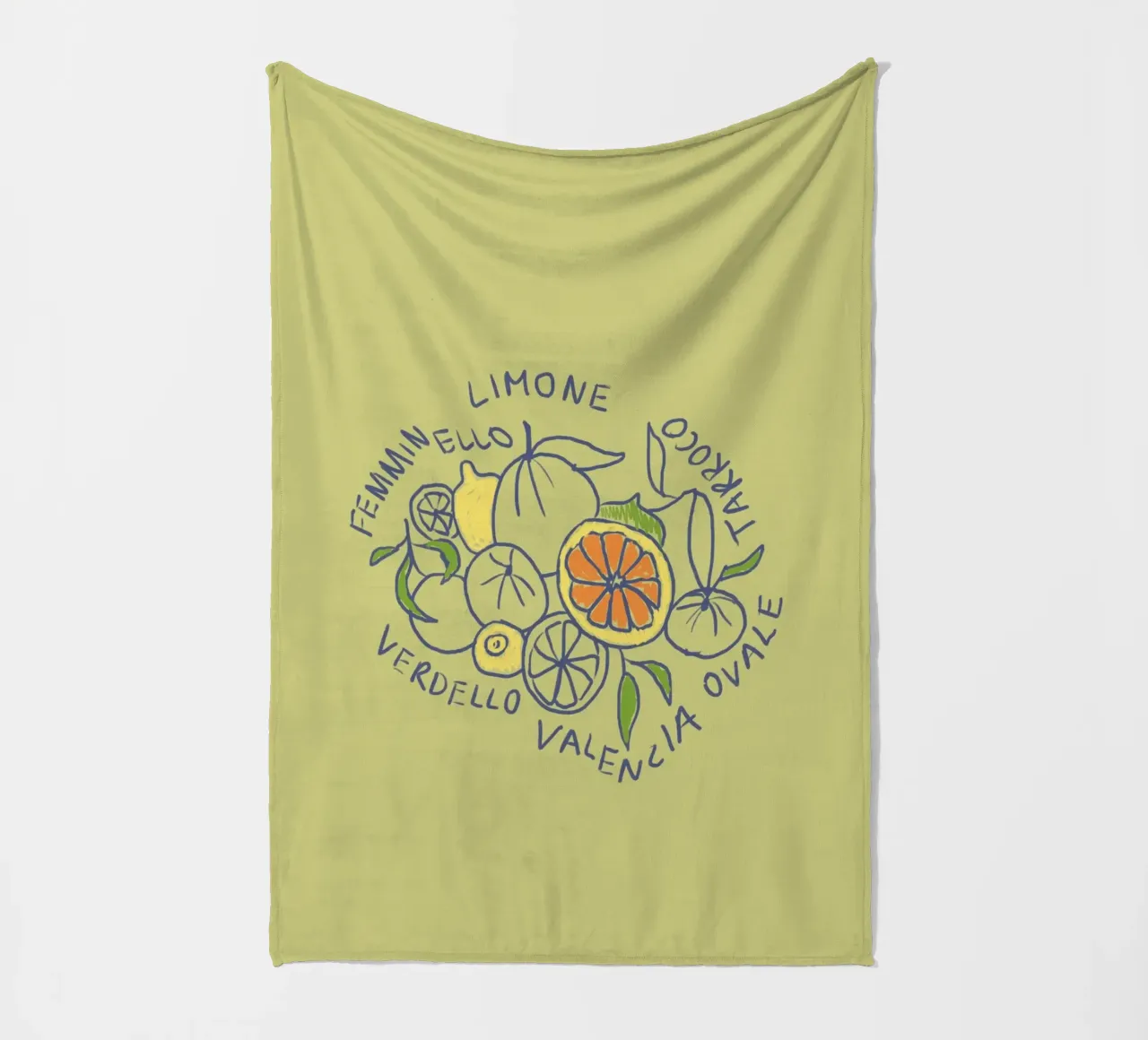 Limone - Zitrone & Orange coperta in pile da Studio Dolci