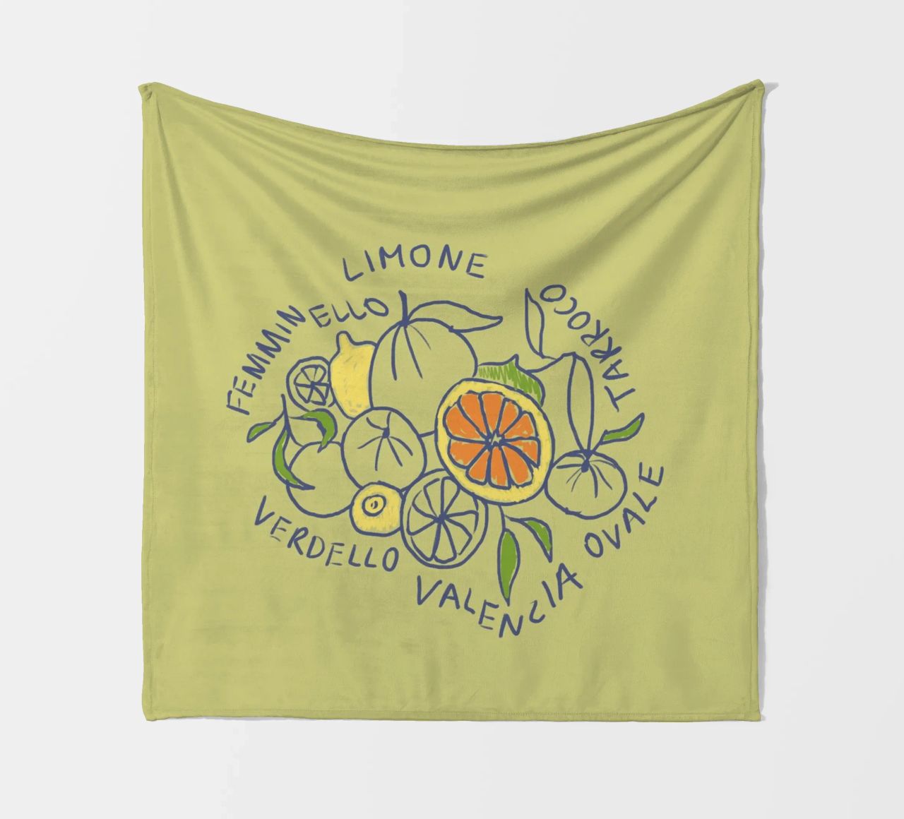 Limone - Zitrone & Orange coperta in pile da Studio Dolci