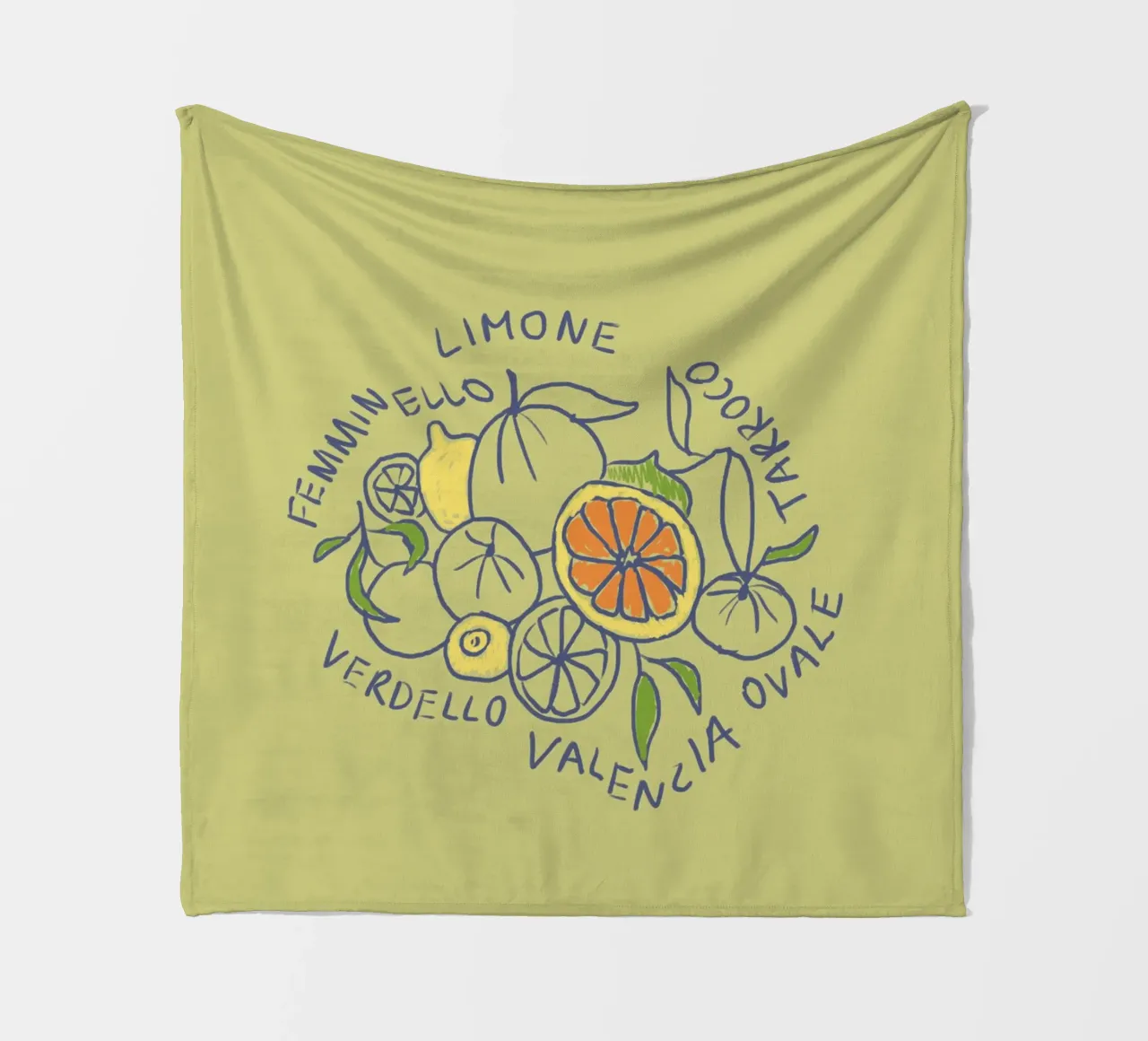 Limone - Zitrone & Orange coperta in pile da Studio Dolci