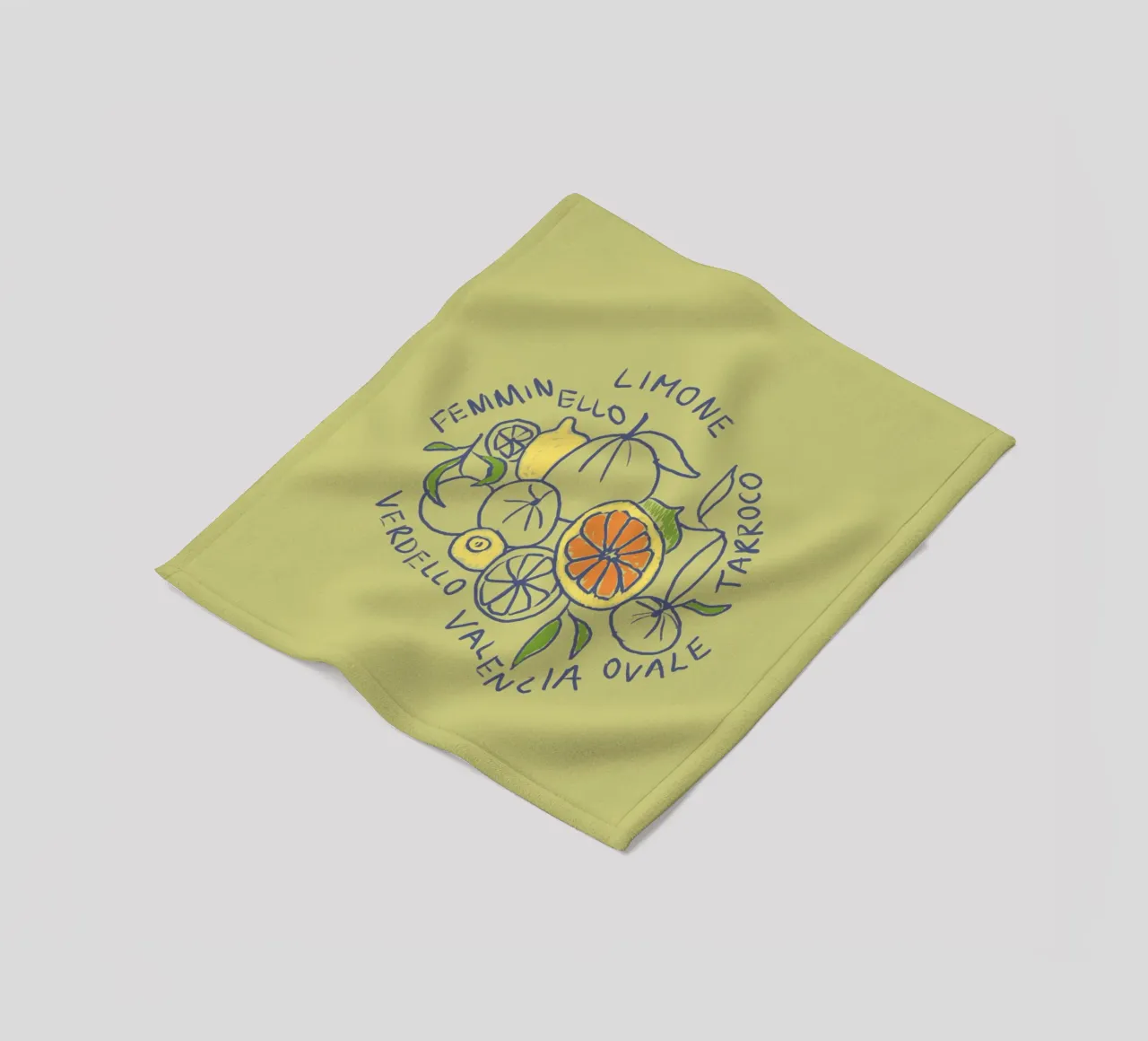 Limone - Zitrone & Orange coperta in pile da Studio Dolci