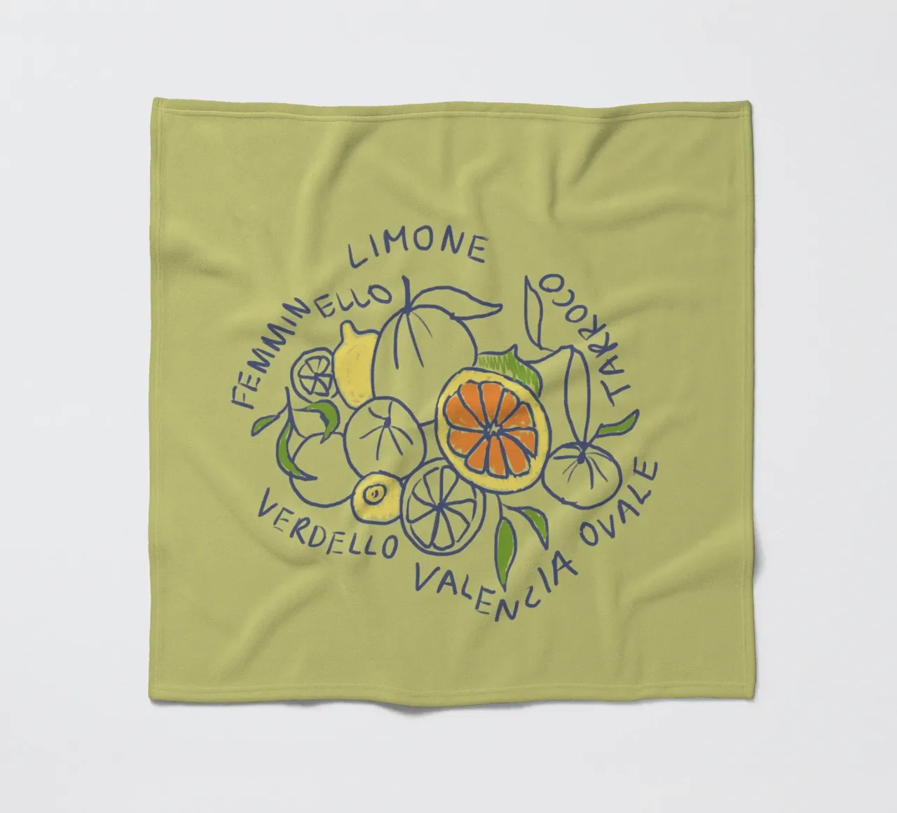 Limone - Zitrone & Orange coperta in pile da Studio Dolci