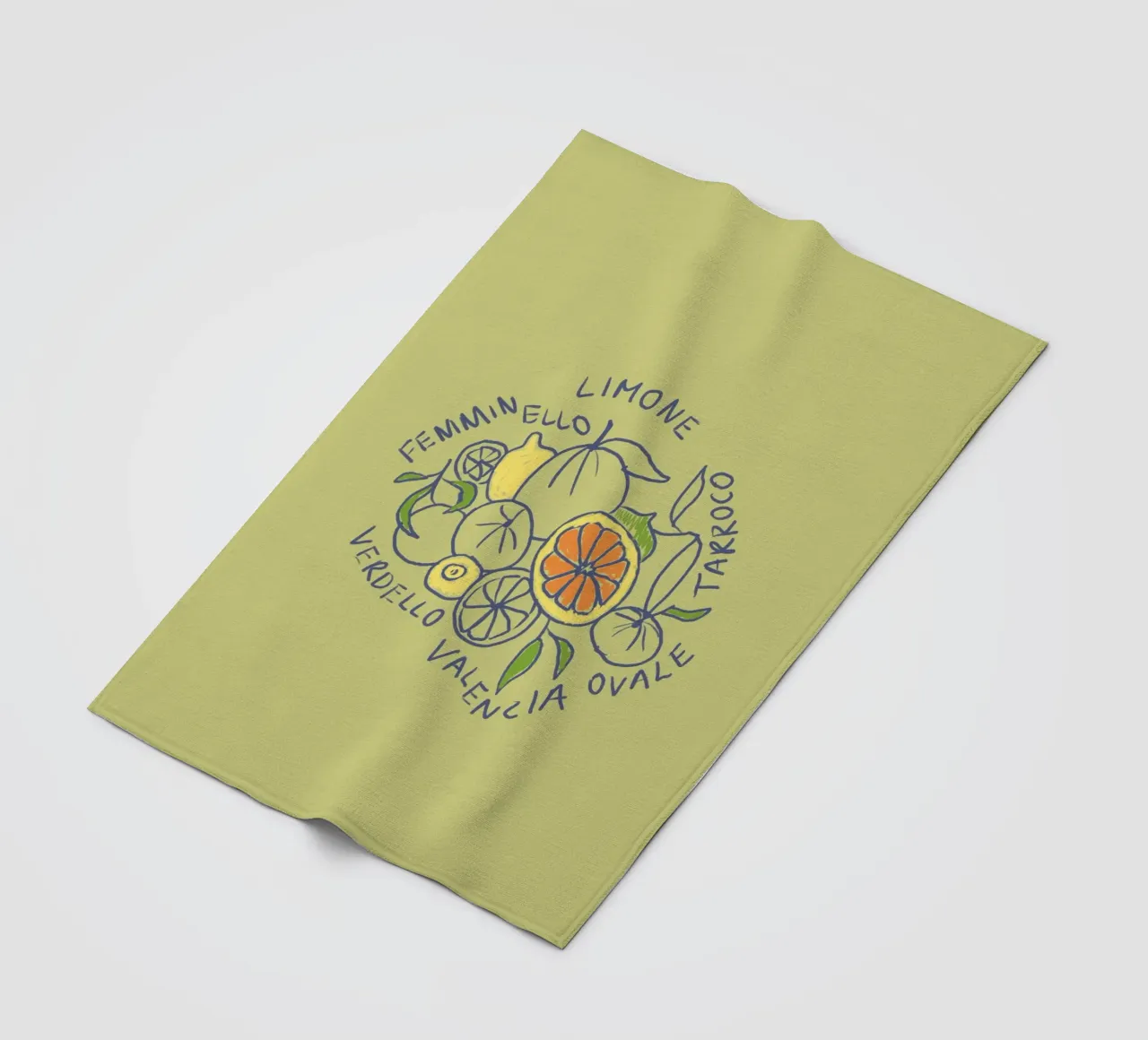 Limone - Zitrone & Orange coperta in pile da Studio Dolci