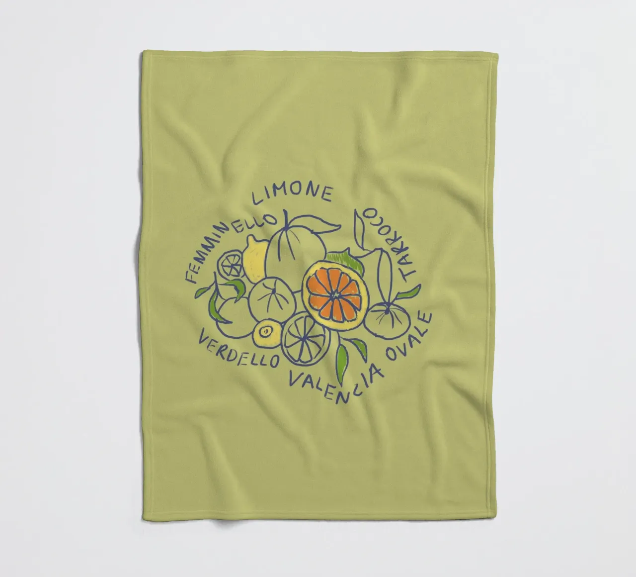 Limone - Zitrone & Orange coperta in pile da Studio Dolci