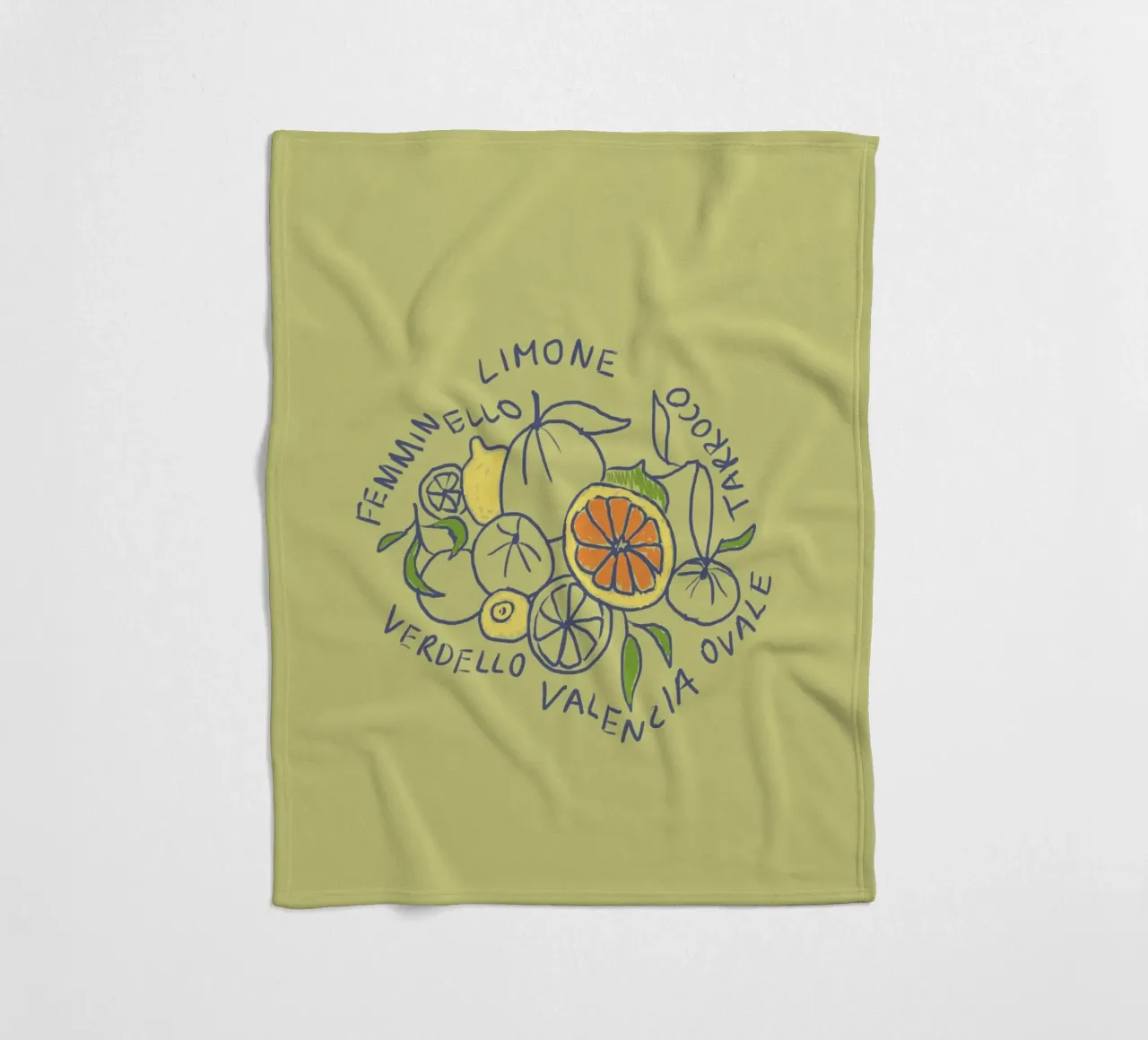 Limone - Zitrone & Orange coperta in pile da Studio Dolci