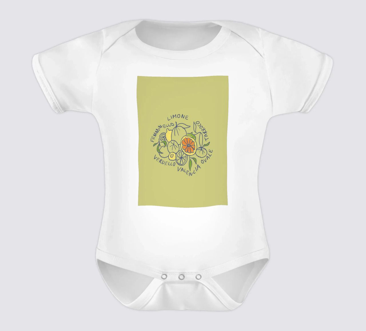 Limone - Zitrone & Orange body neonato maniche corte da Studio Dolci