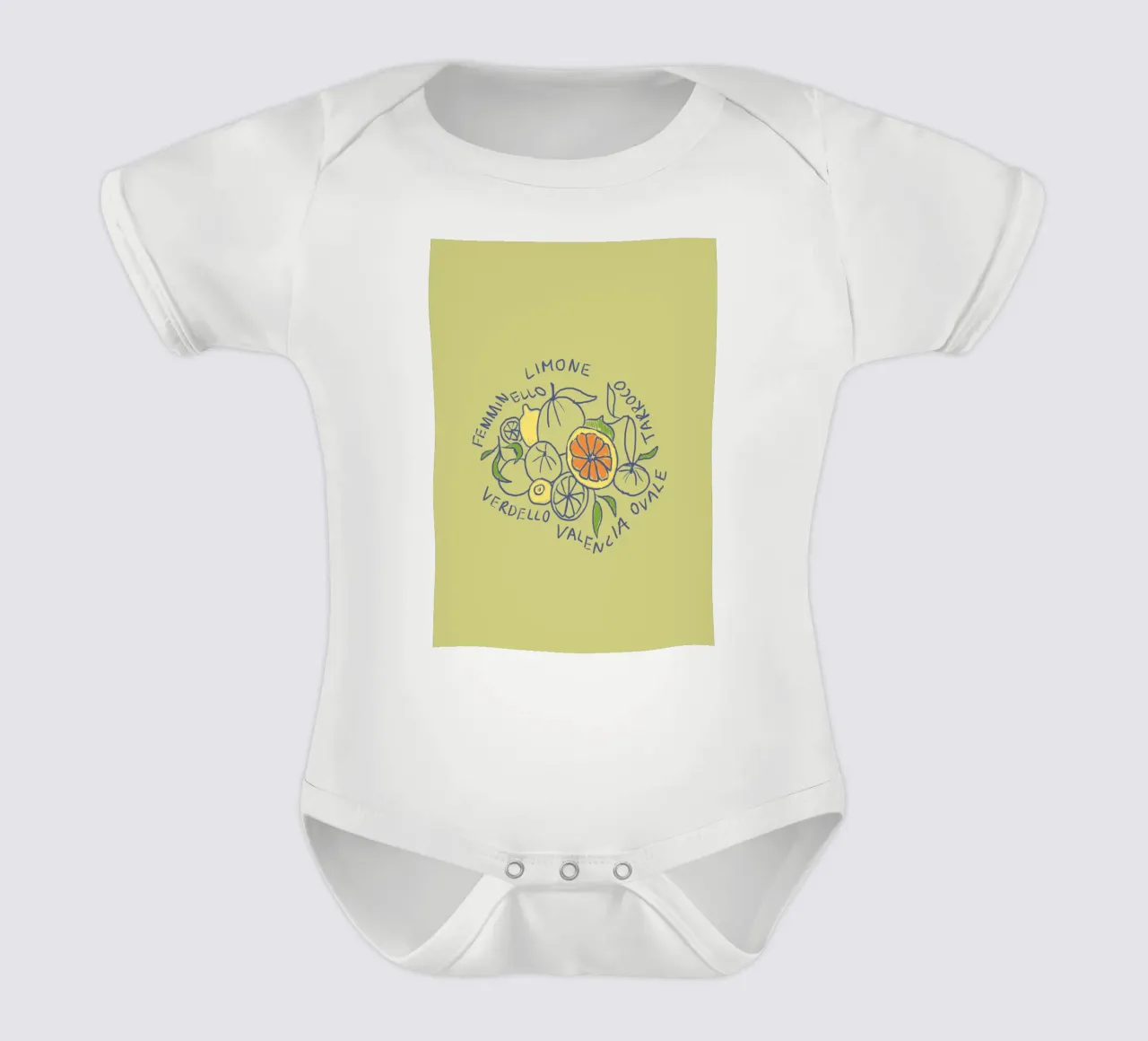 Limone - Zitrone & Orange body neonato maniche corte da Studio Dolci