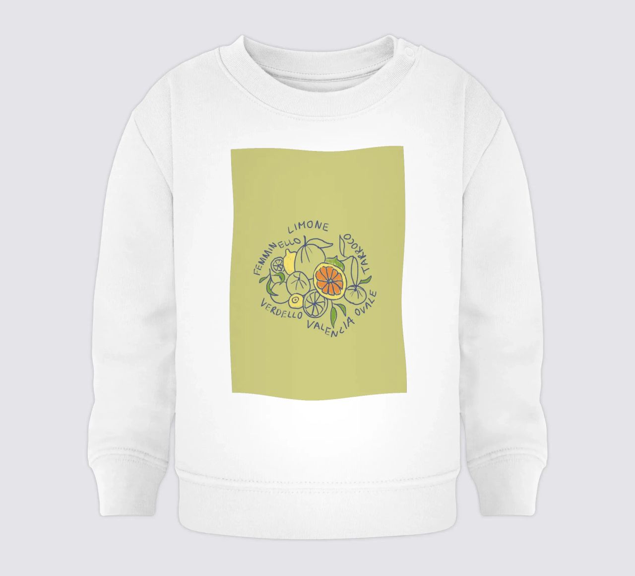 Limone - Zitrone & Orange felpa neonato da Studio Dolci