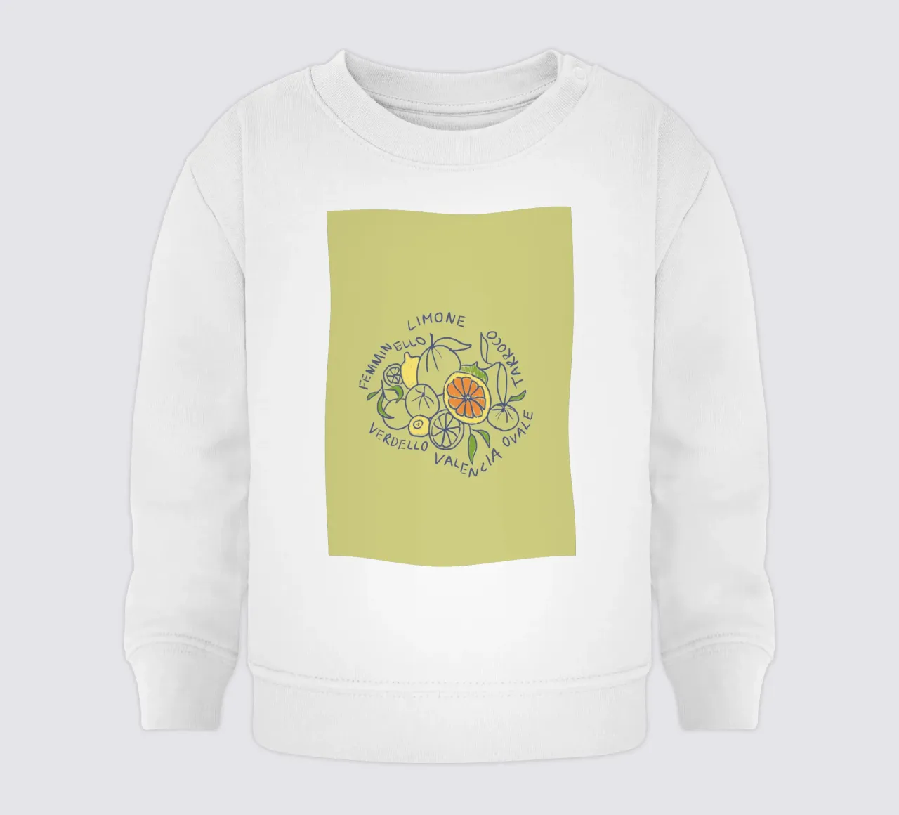 Limone - Zitrone & Orange felpa neonato da Studio Dolci
