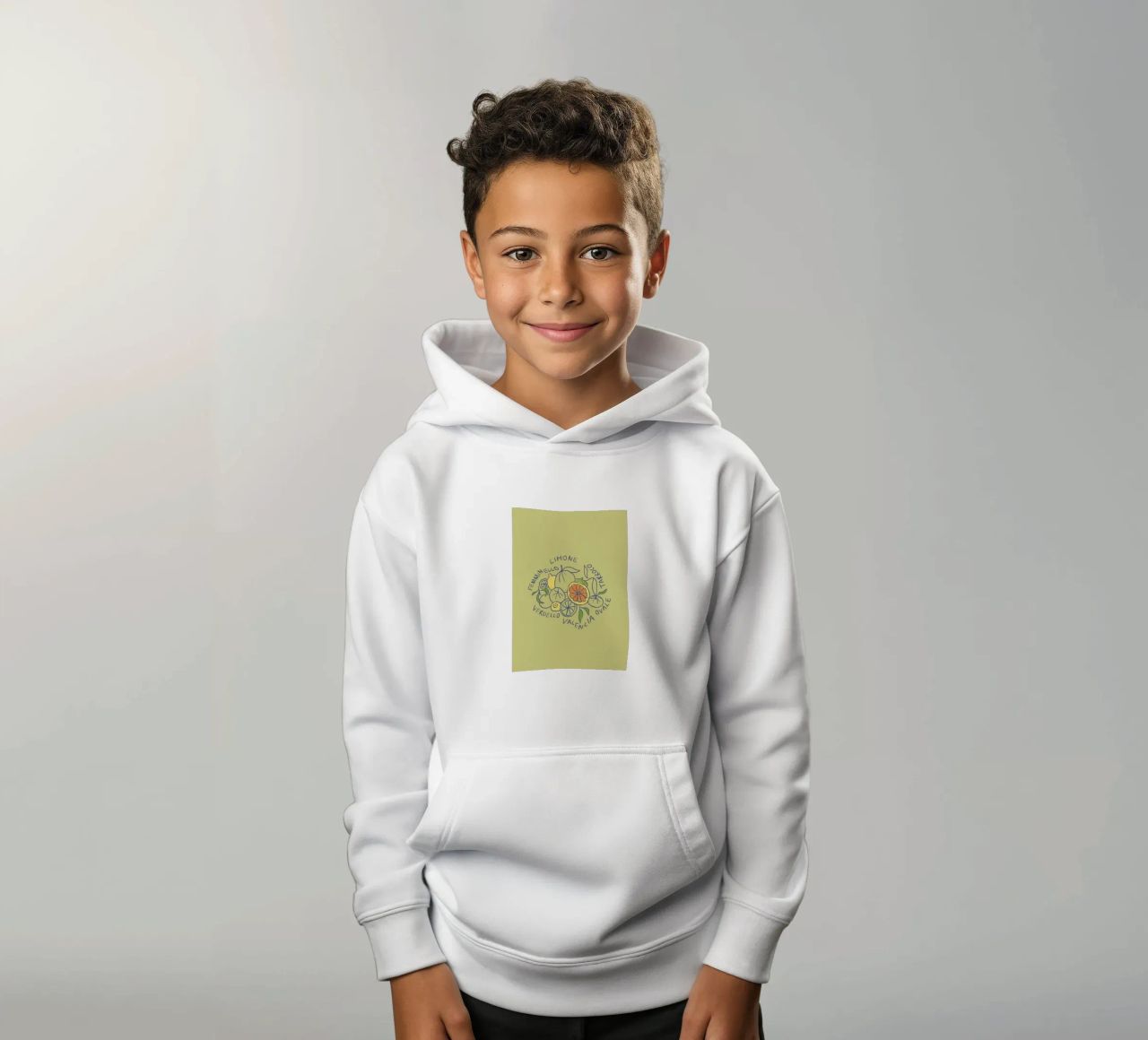 Limone - Zitrone & Orange felpa bambino con cappuccio da Studio Dolci