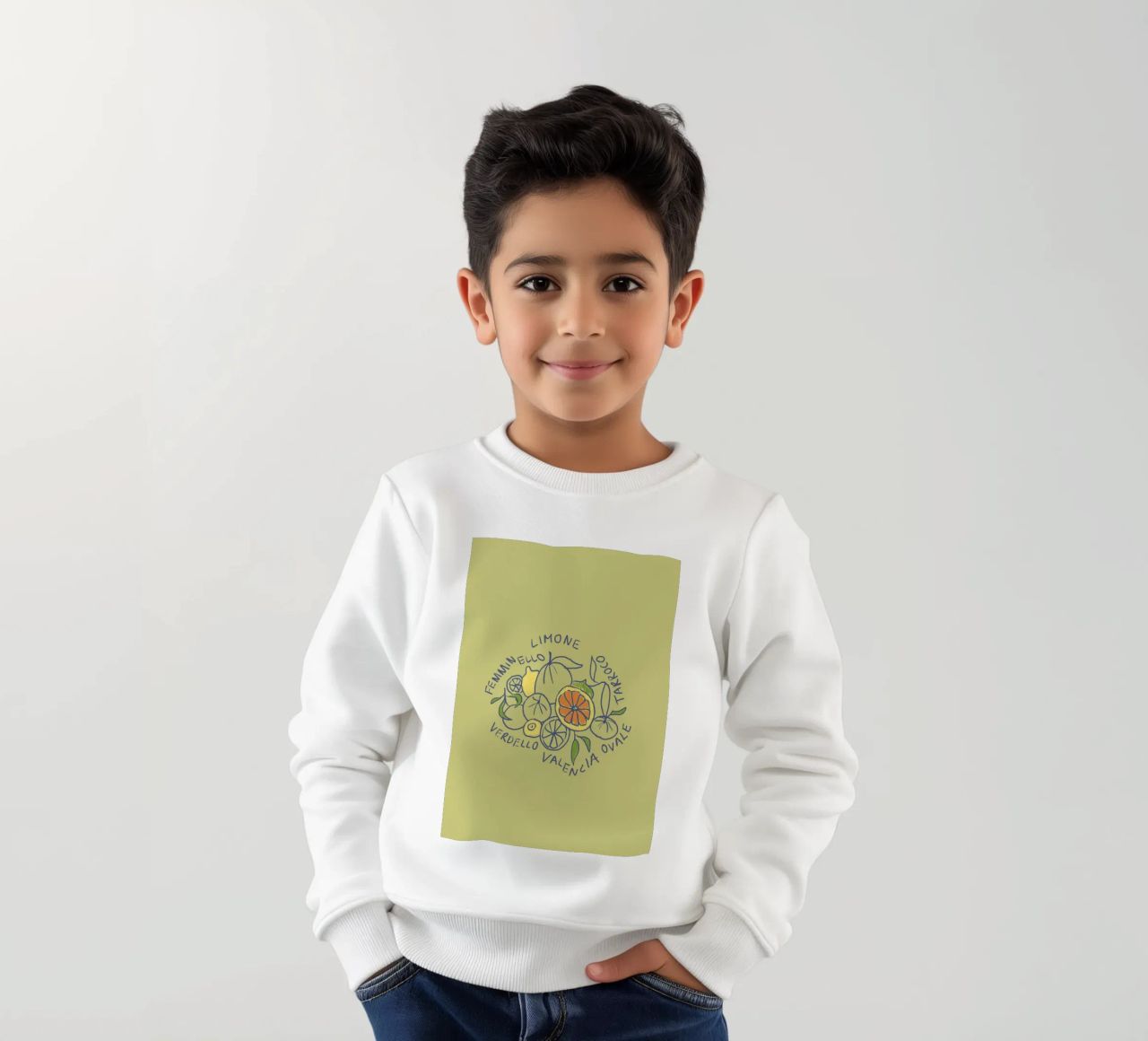 Limone - Zitrone & Orange felpa bambino da Studio Dolci