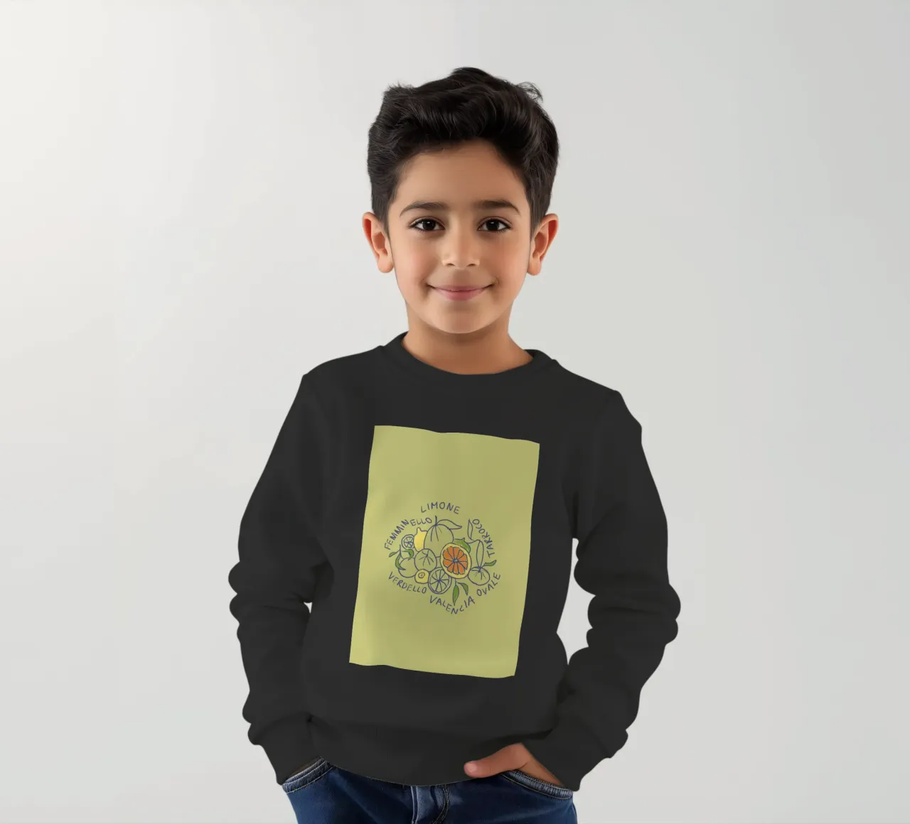 Limone - Zitrone & Orange felpa bambino da Studio Dolci