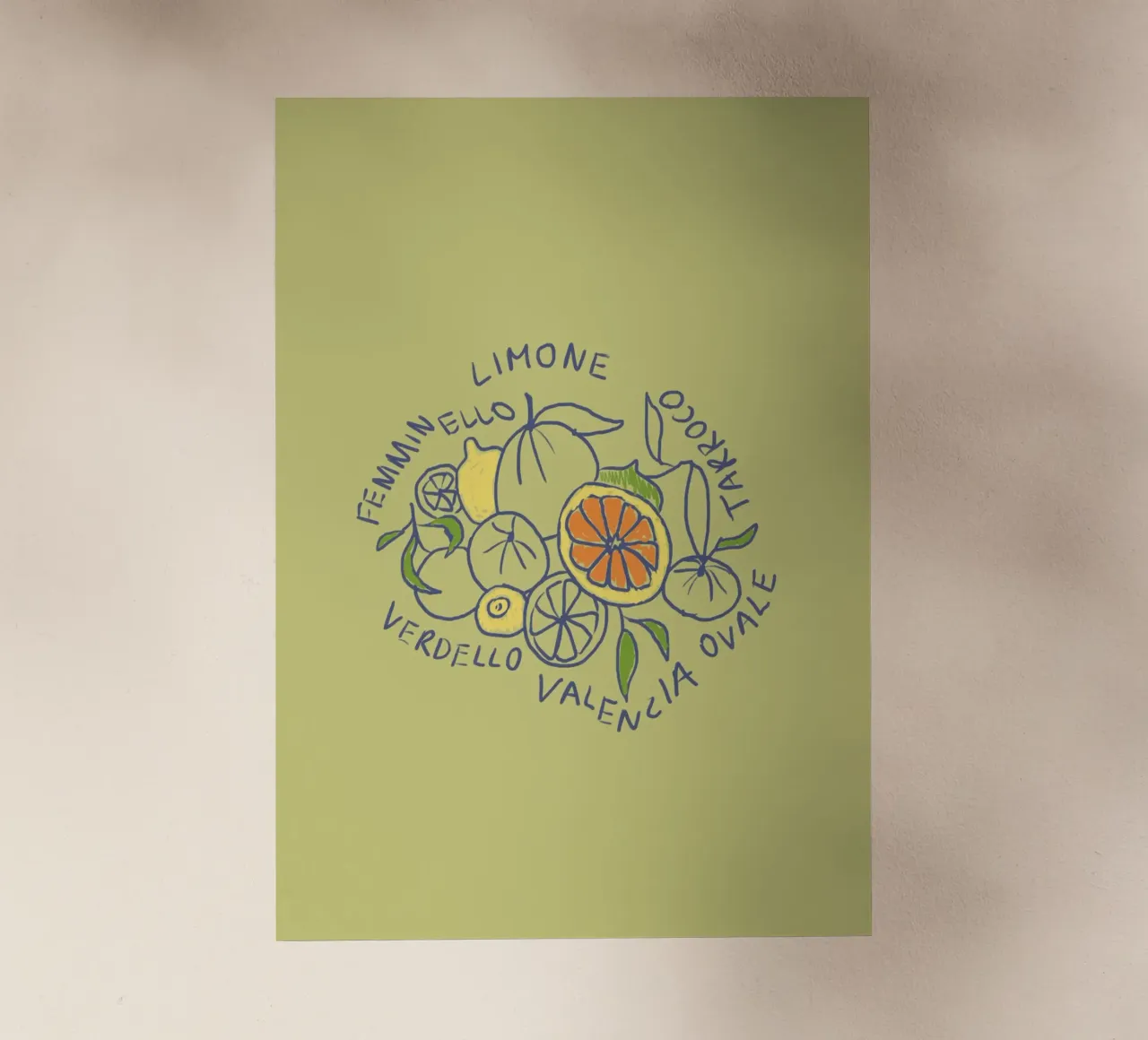 Limone - Zitrone & Orange backlit folie van Studio Dolci