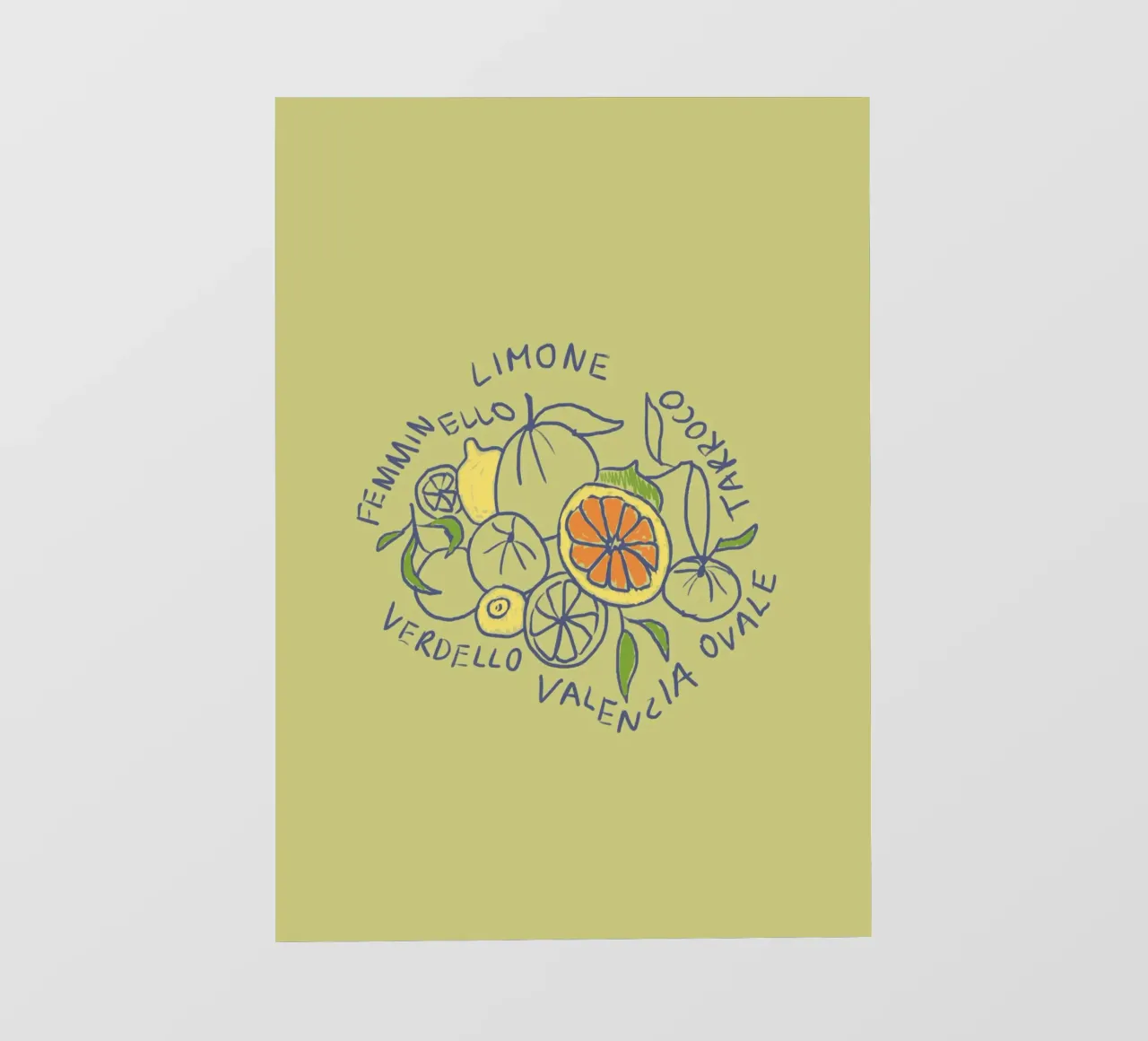 Limone - Zitrone & Orange telo in pvc da Studio Dolci