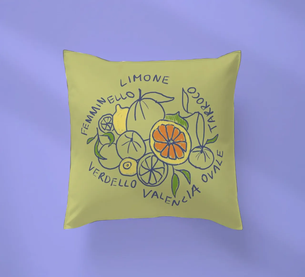 Limone - Zitrone & Orange Kissen von Studio Dolci