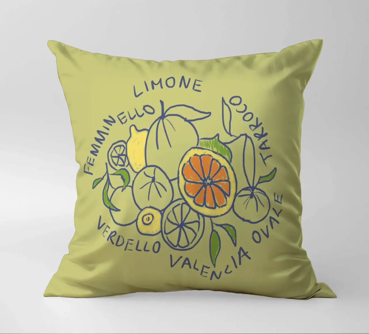 Limone - Zitrone & Orange Kissen von Studio Dolci